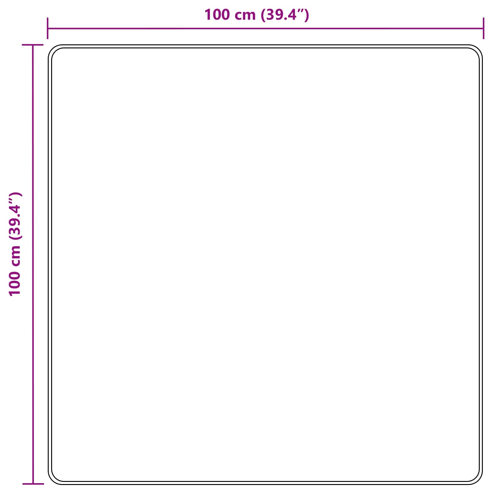 Tappeto Antiscivolo MARSA Beige 100 x 100 cm Poliestere e PVC