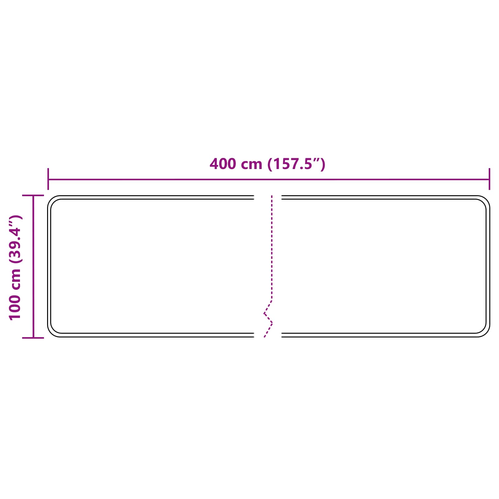 Tappeto Antiscivolo MARSA Beige 100 x 400 cm Poliestere e PVC