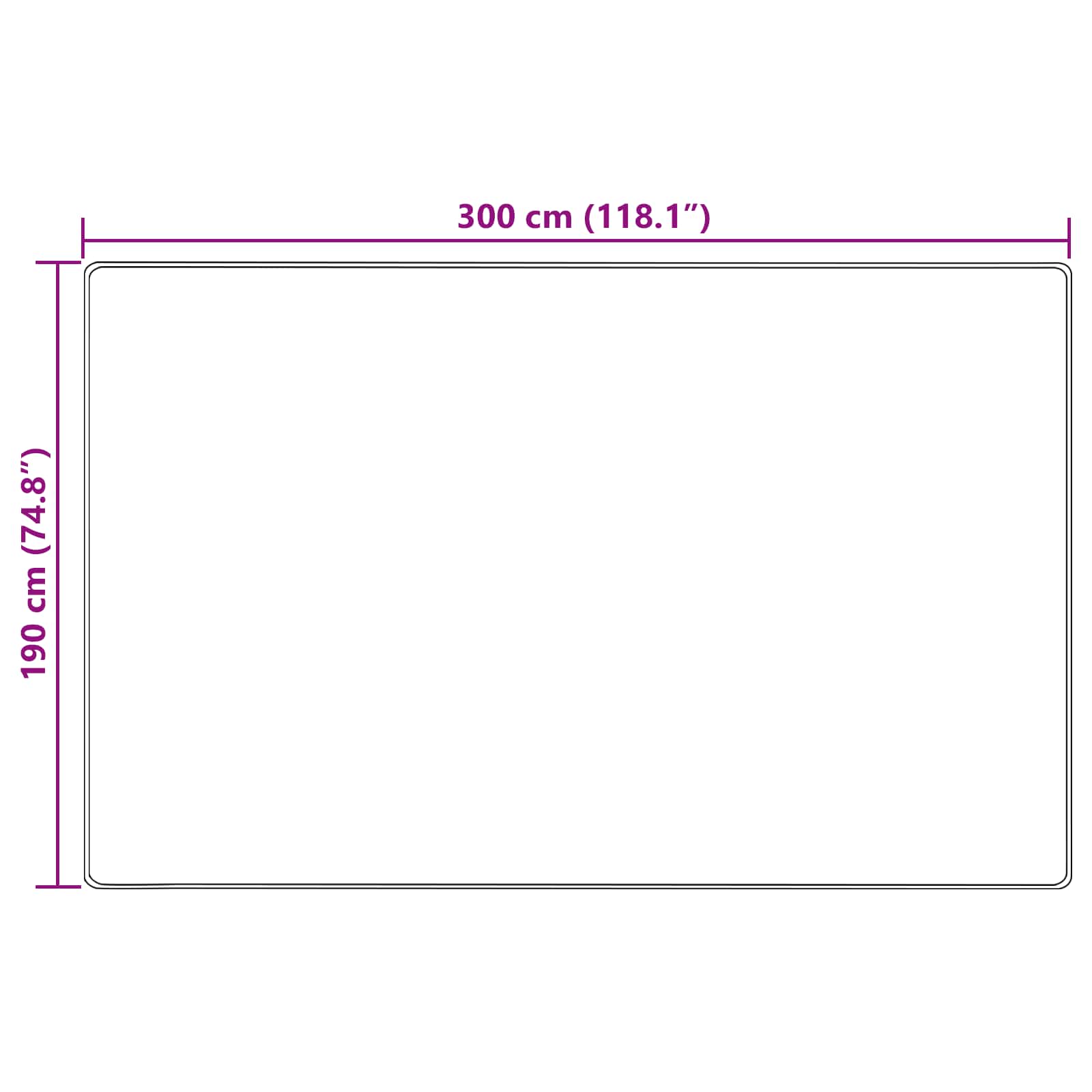 Tappeto Antiscivolo MARSA Beige 190 x 300 cm Poliestere e PVC