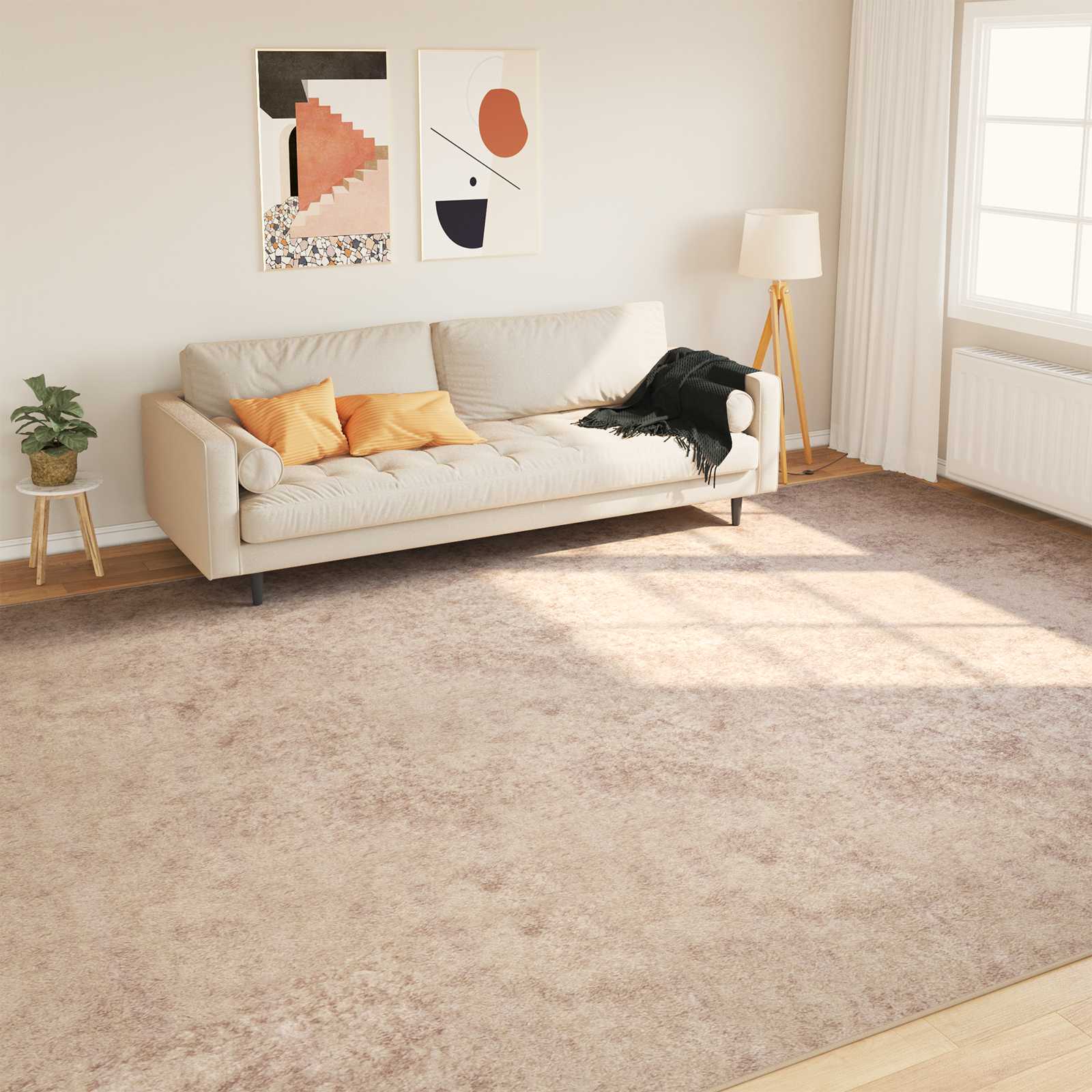 Tappeto Antiscivolo MARSA Beige 300 x 400 cm Poliestere e PVC
