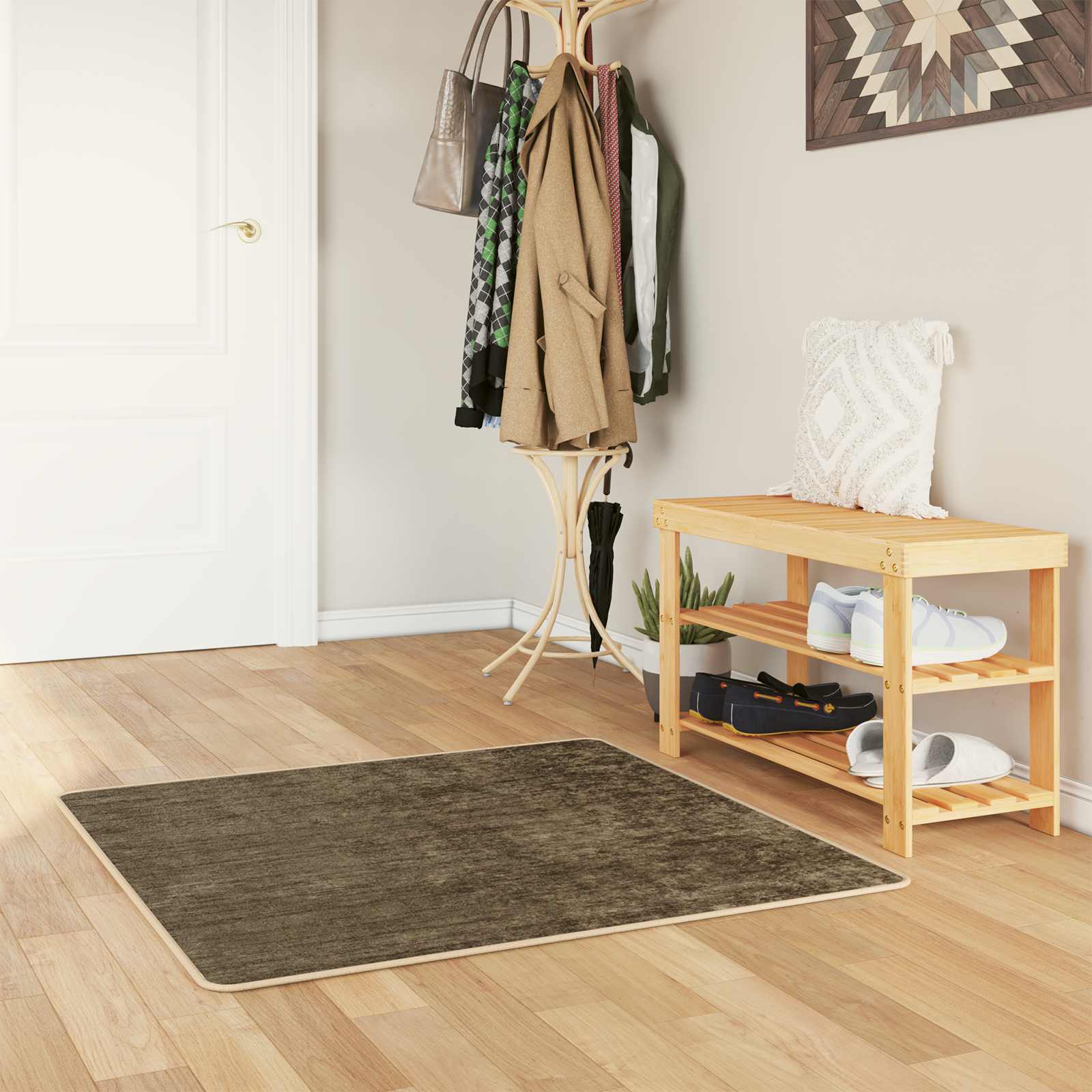 Tappeto Antiscivolo MARSA Verde Foresta 100 x 100 cm