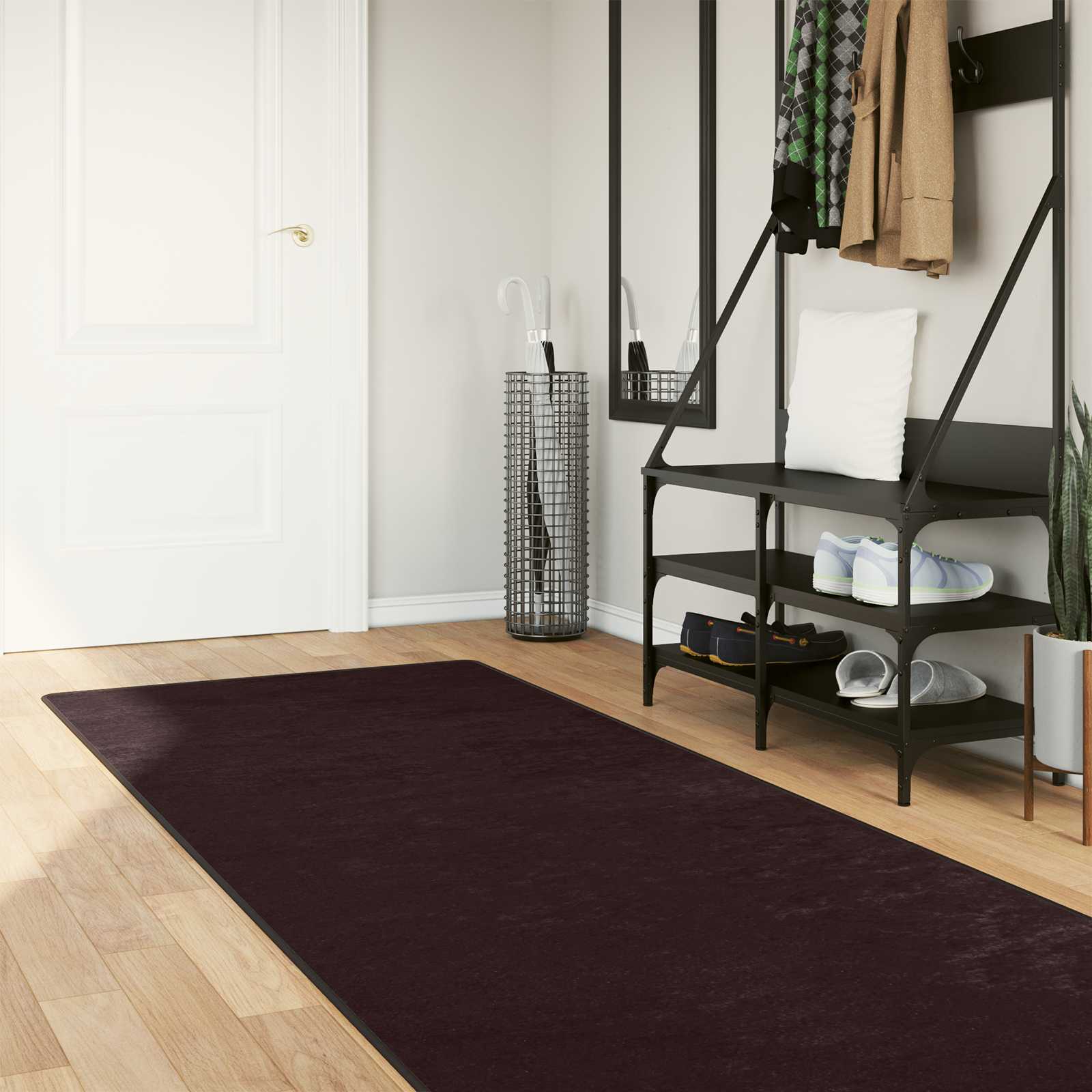 Tappeto Antiscivolo MARSA Antracite 100 x 450 cm Poliestere e PVC