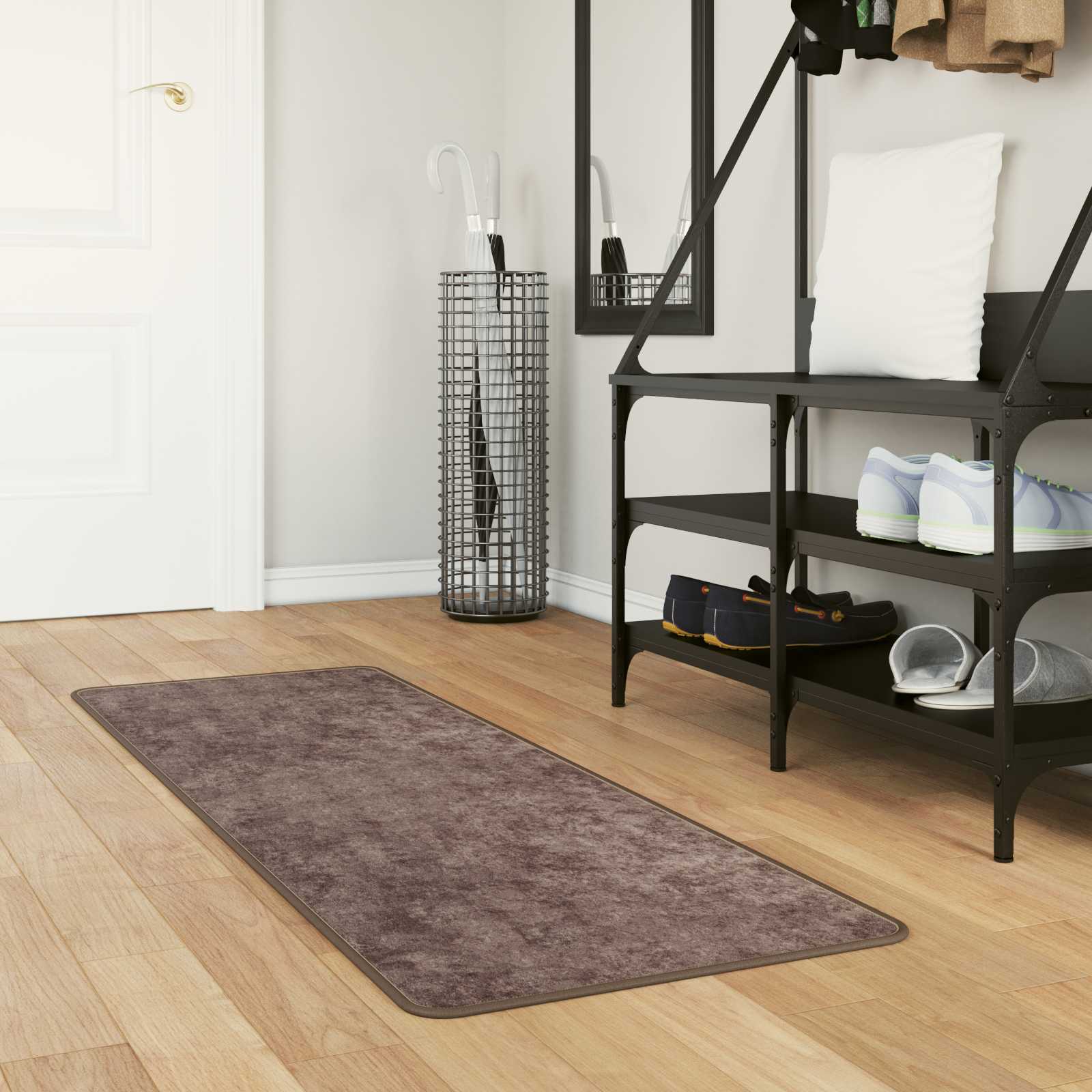 Tappeto Antiscivolo MARSA Grigio 50 x 150 cm Poliestere e PVC
