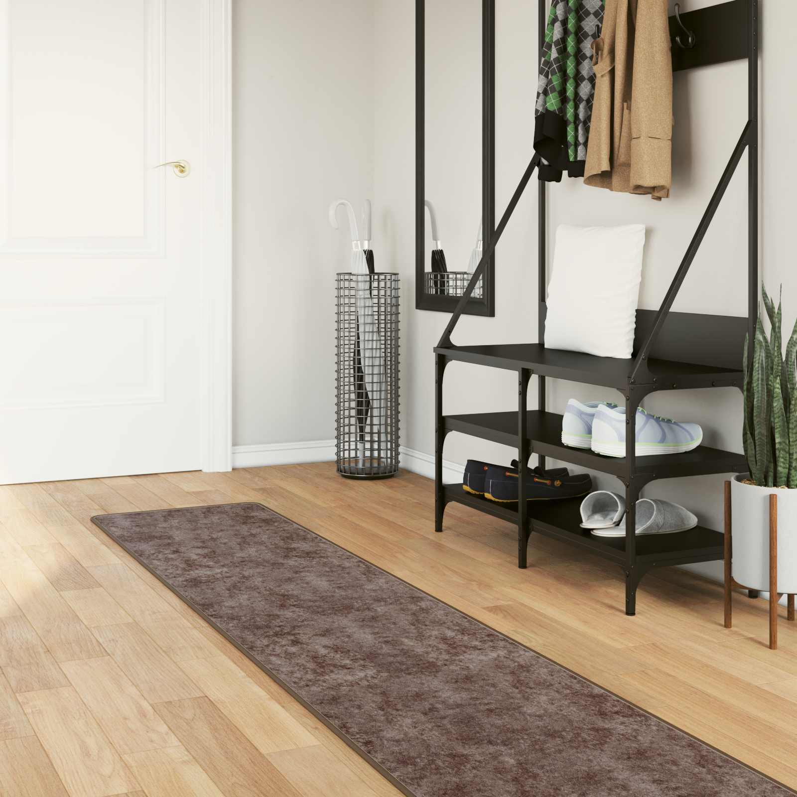 Tappeto Antiscivolo MARSA Grigio 50 x 250 cm Poliestere e PVC