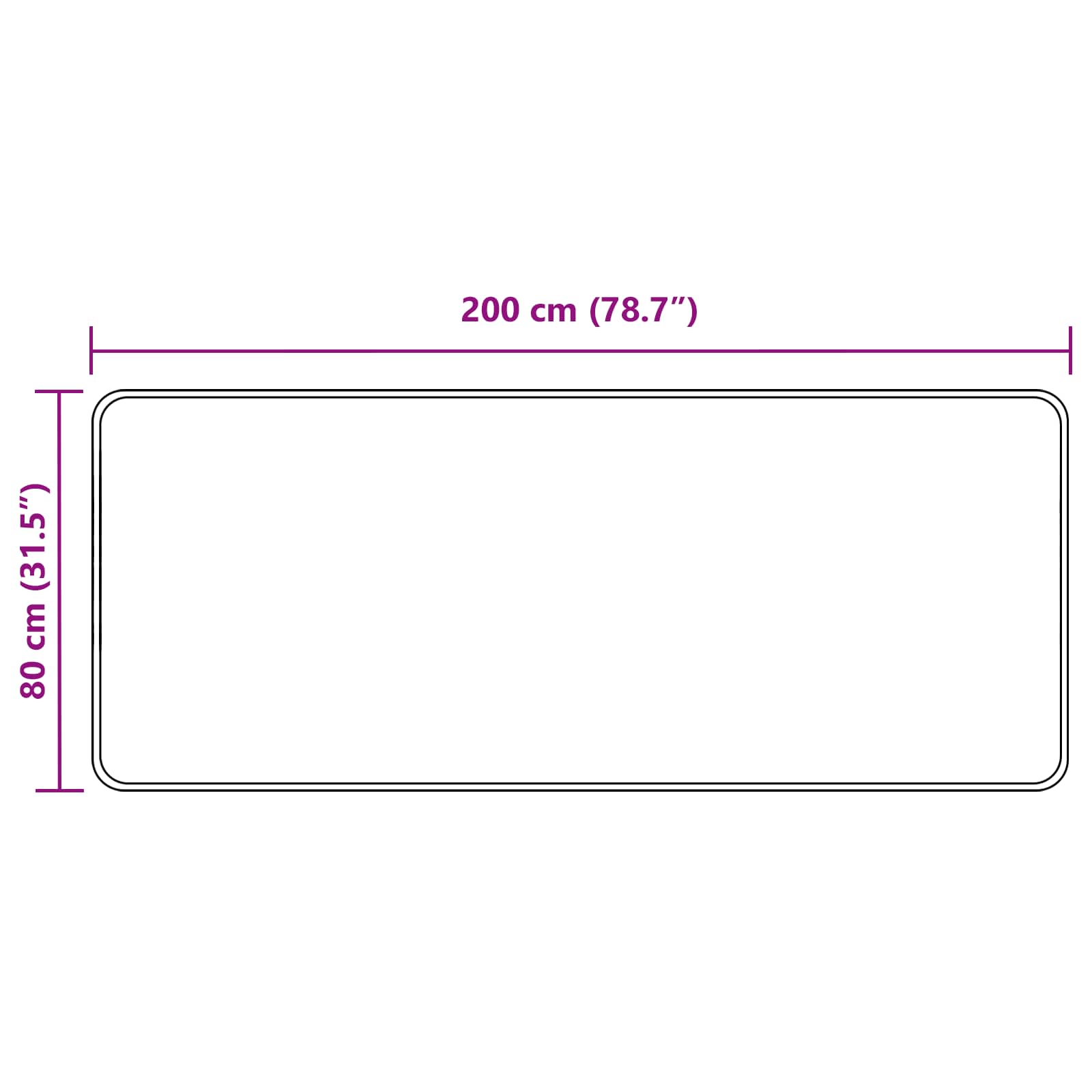 Tappeto Antiscivolo MARSA Grigio 80 x 200 cm Poliestere e PVC