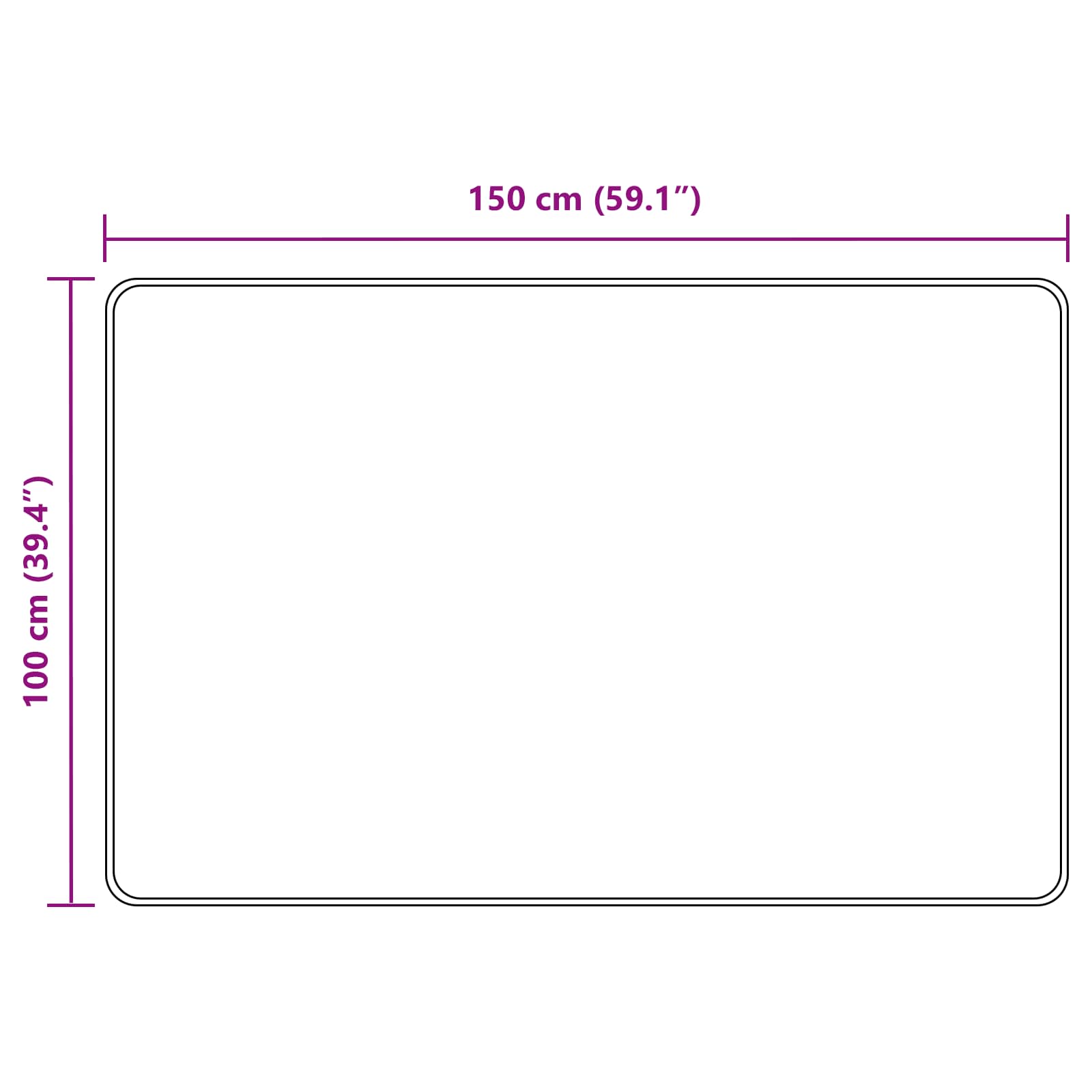 Tappeto Antiscivolo MARSA Grigio 100 x 150 cm Poliestere e PVC