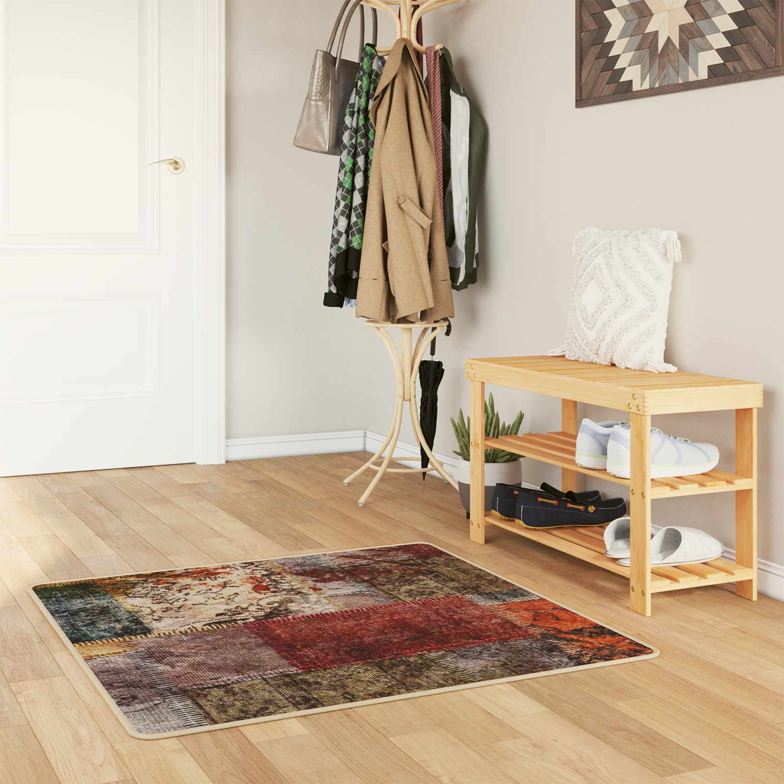 Tappeto Antiscivolo MARSA Multicolore 100 x 100 cm Poliestere e PVC