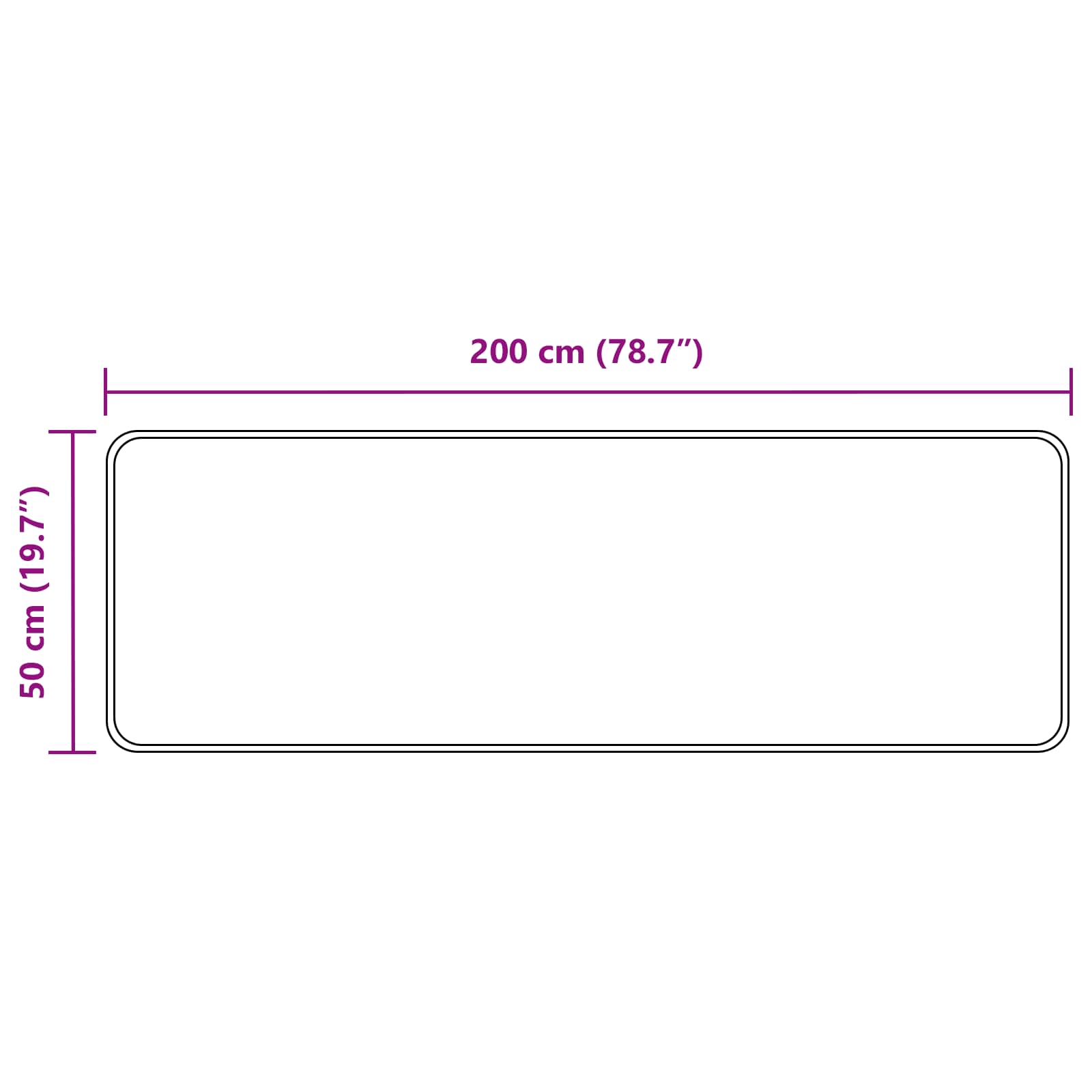 Tappeto Antiscivolo MARSA Multicolore 50 x 200 cm Poliestere e PVC