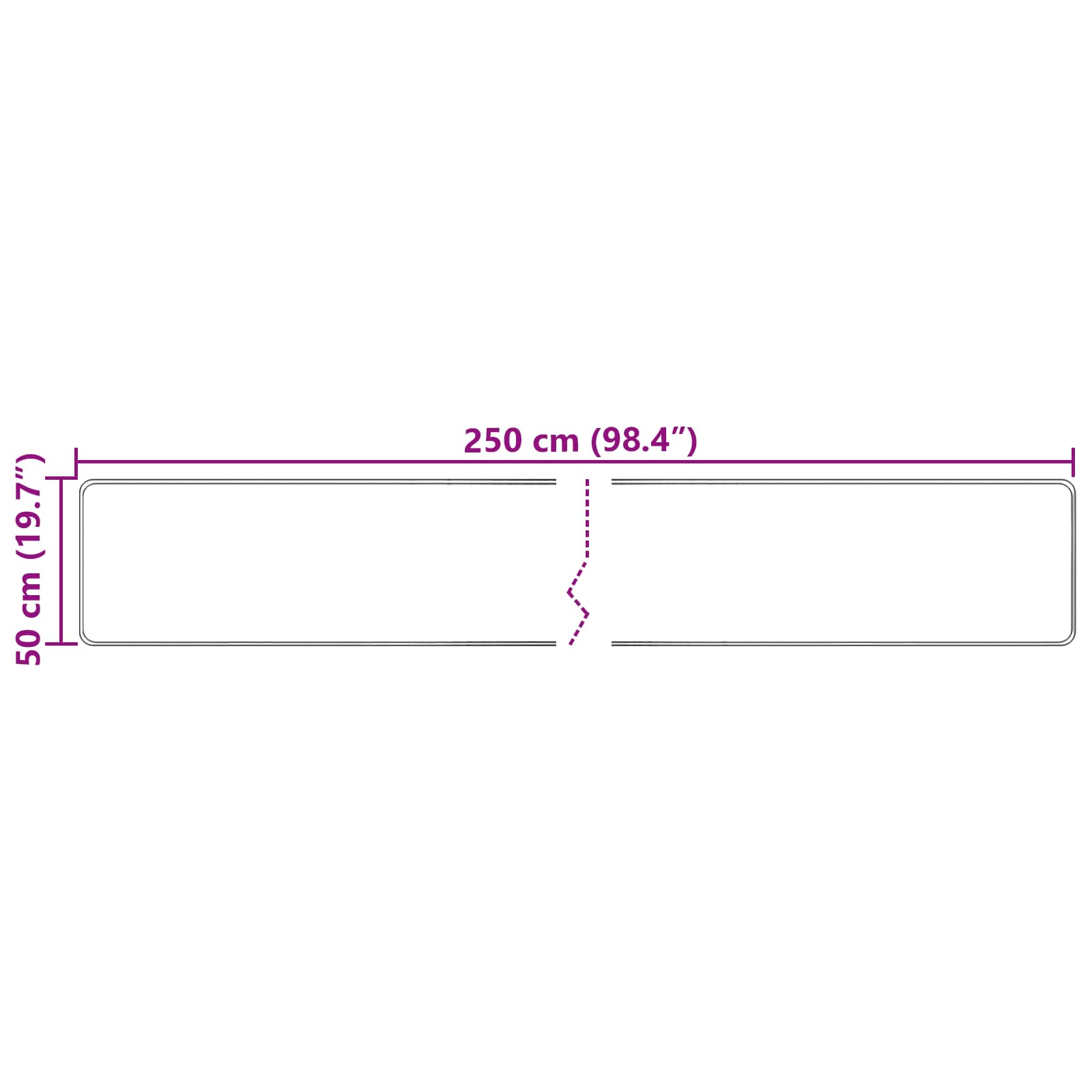 Tappeto Antiscivolo MARSA Multicolore 50 x 250 cm Poliestere e PVC
