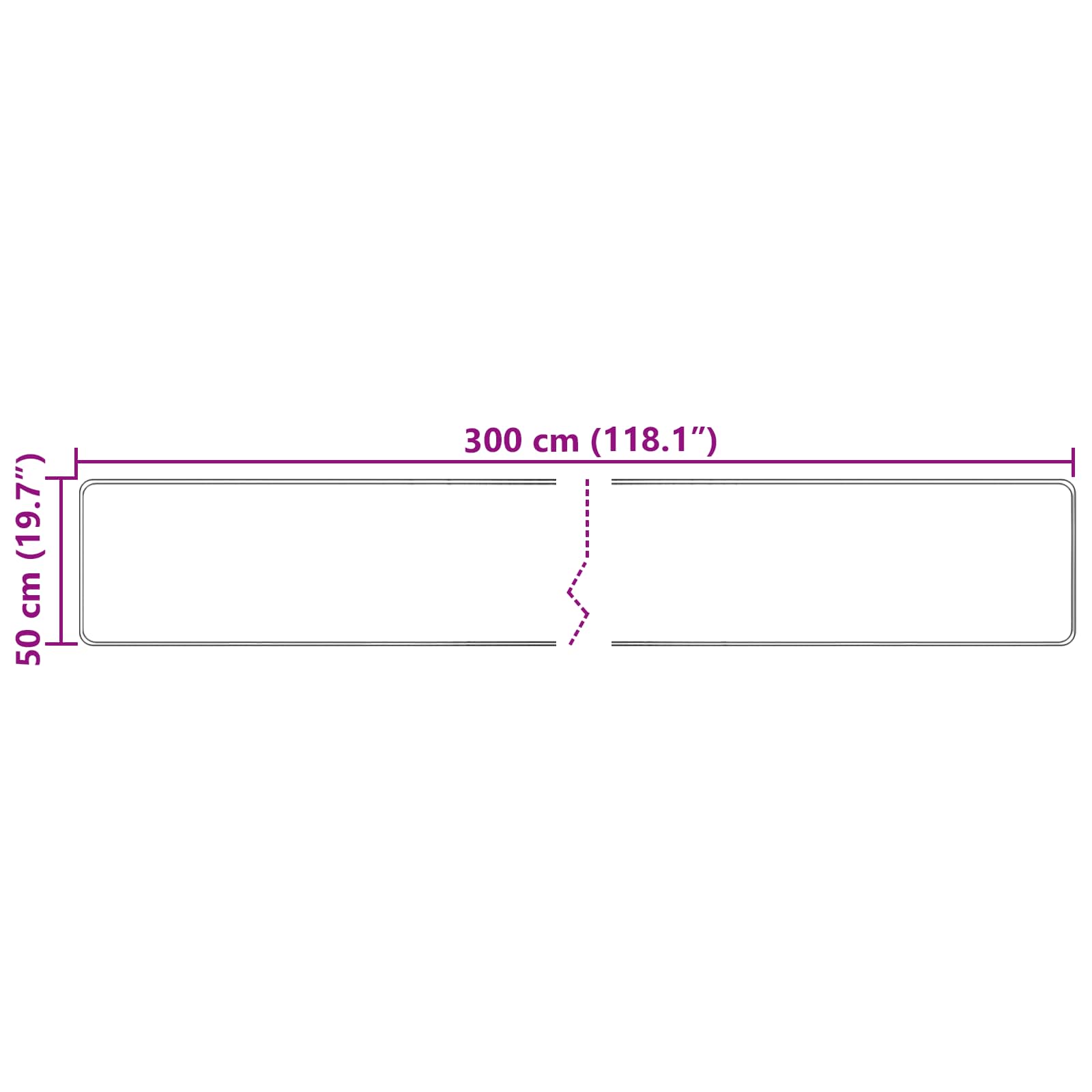 Tappeto Antiscivolo MARSA Multicolore 50 x 300 cm Poliestere e PVC