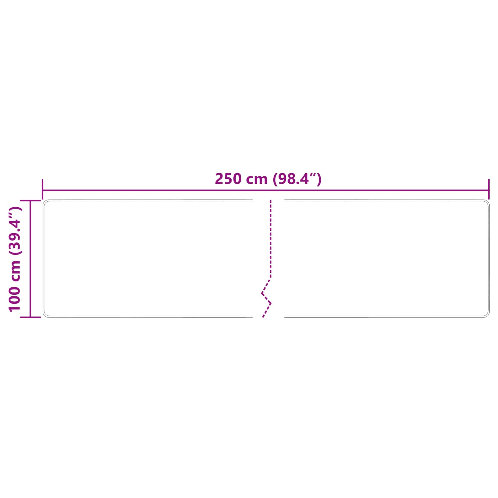 Tappeto Antiscivolo MARSA Multicolore 100 x 250 cm Poliestere e PVC