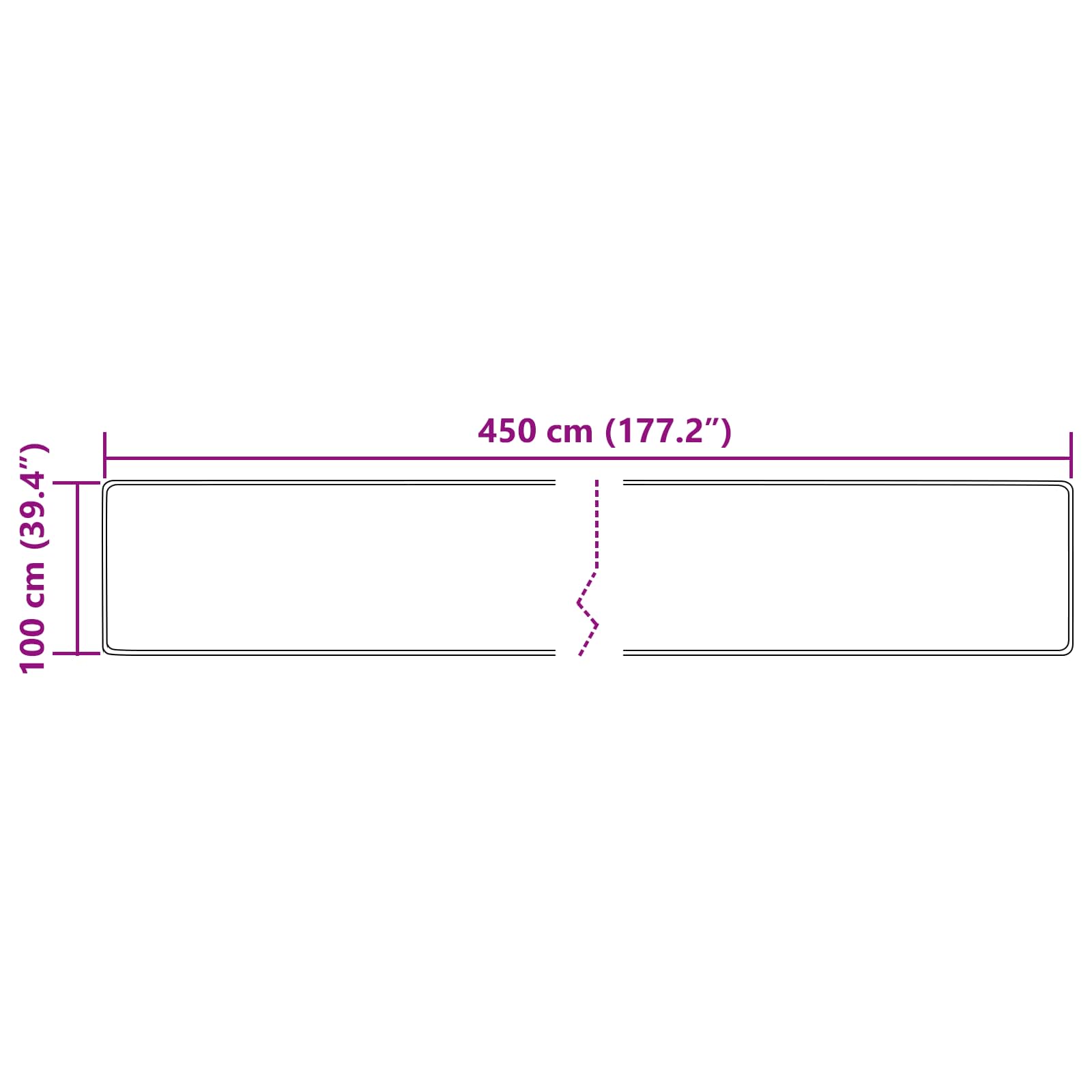 Tappeto Antiscivolo MARSA Multicolore 100 x 450 cm Poliestere e PVC