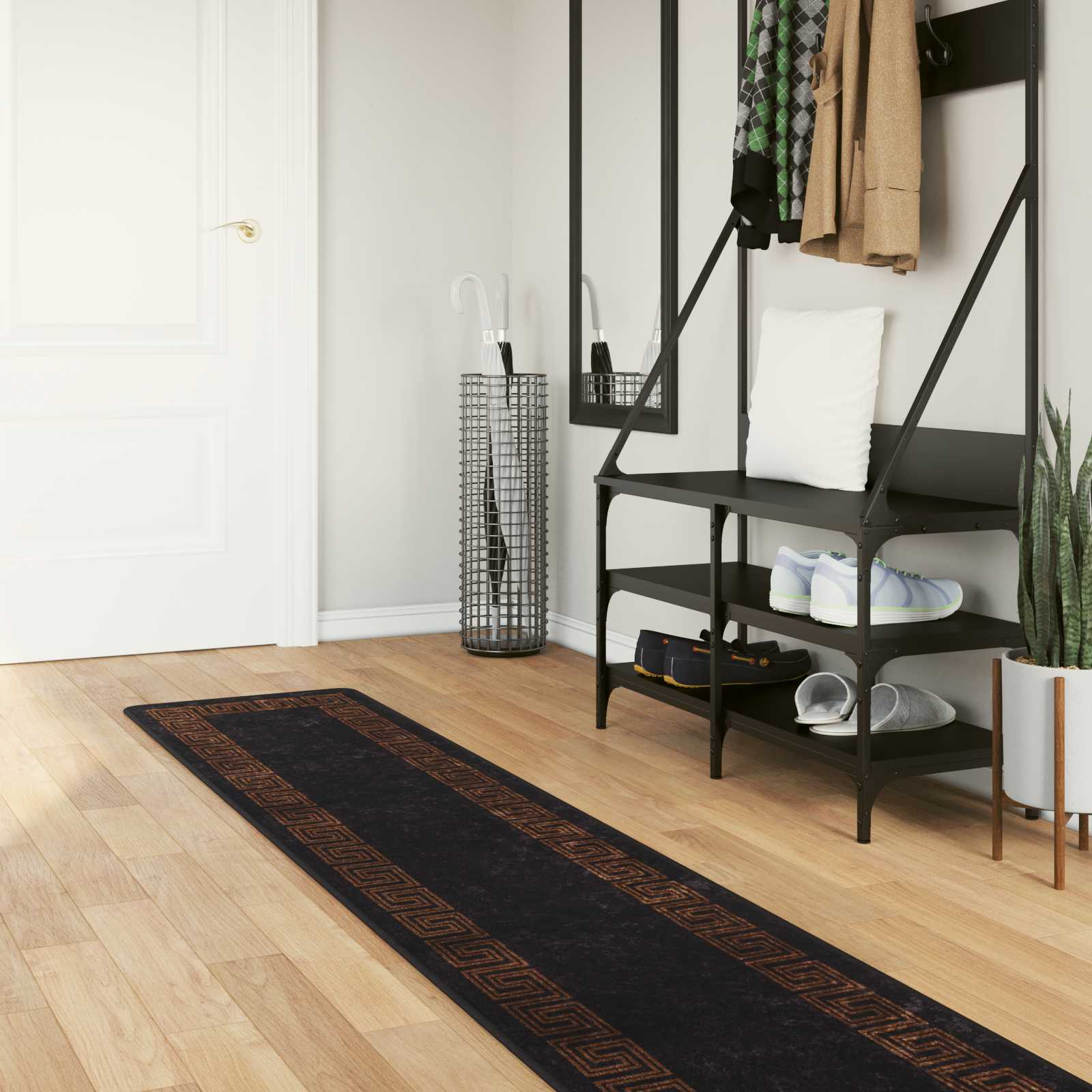 Tappeto Antiscivolo MARSA Nero 50 x 400 cm Poliestere e PVC