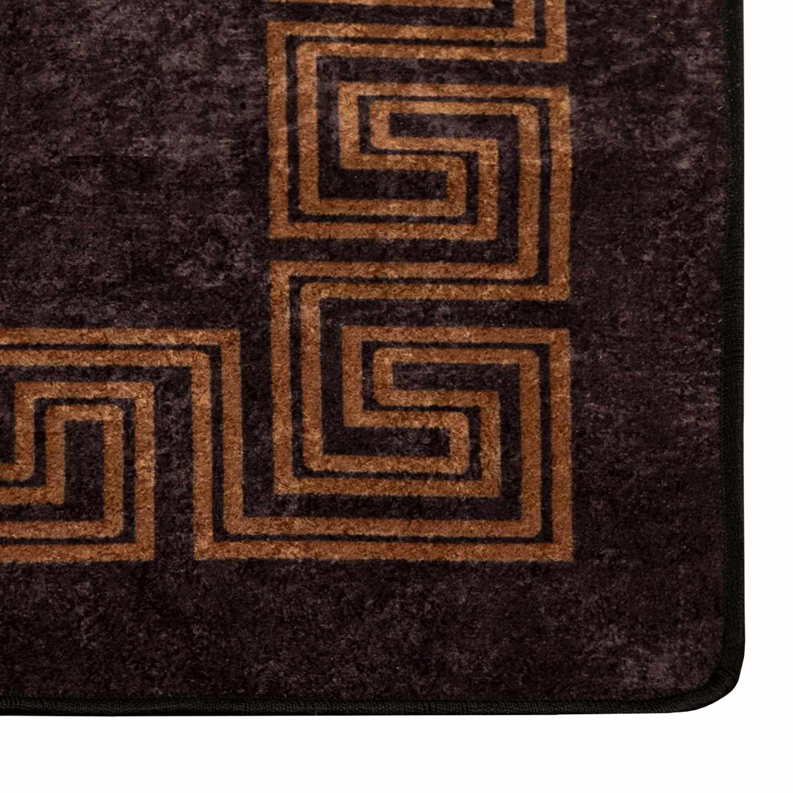 Tappeto Antiscivolo MARSA Nero 100 x 150 cm Poliestere e PVC