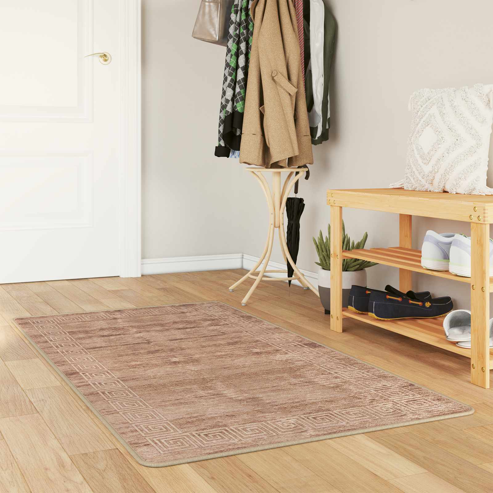 Tappeto Antiscivolo MARSA Bianco 100 x 200 cm Poliestere e PVC