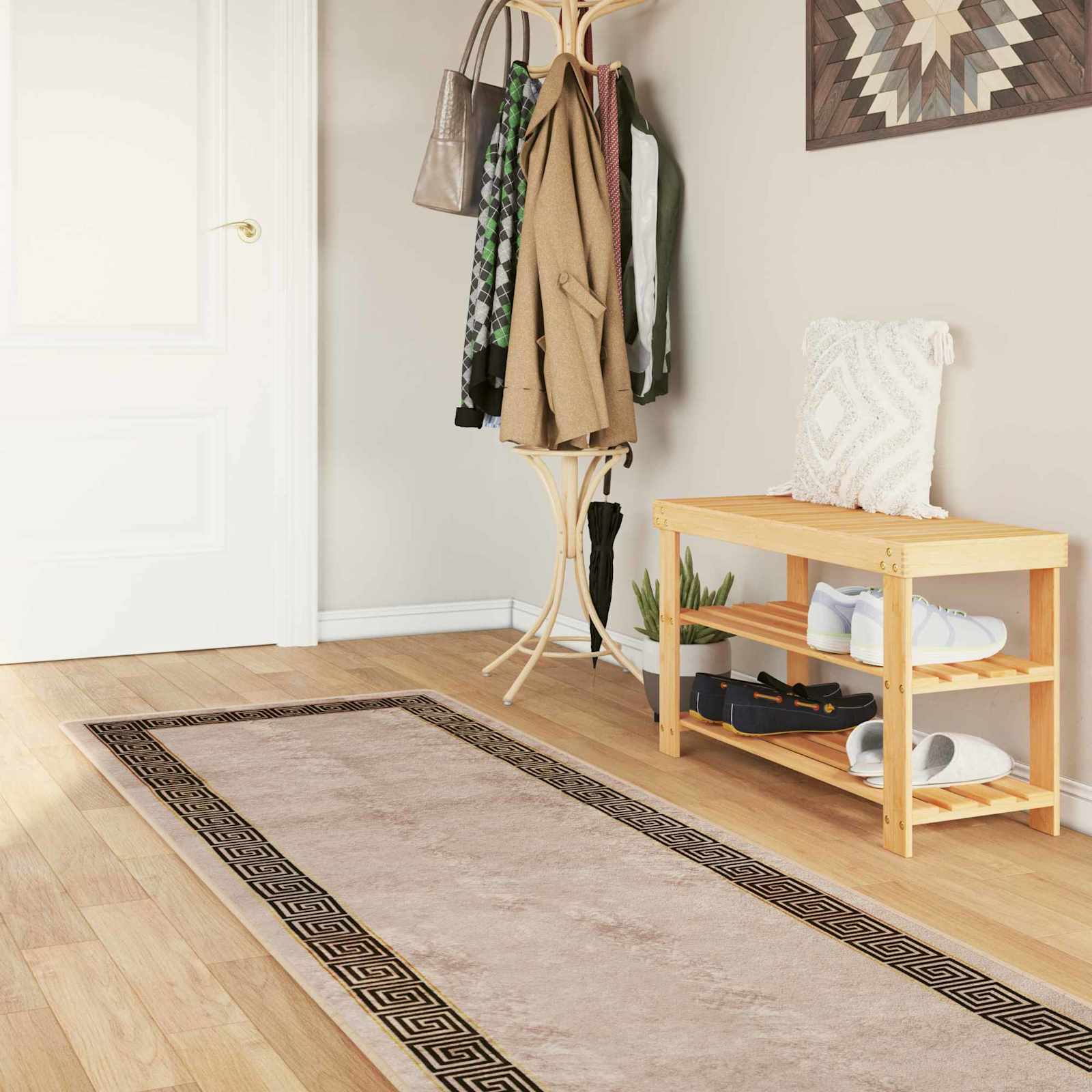 Tappeto Antiscivolo MARSA Nero 100 x 450 cm Poliestere e PVC