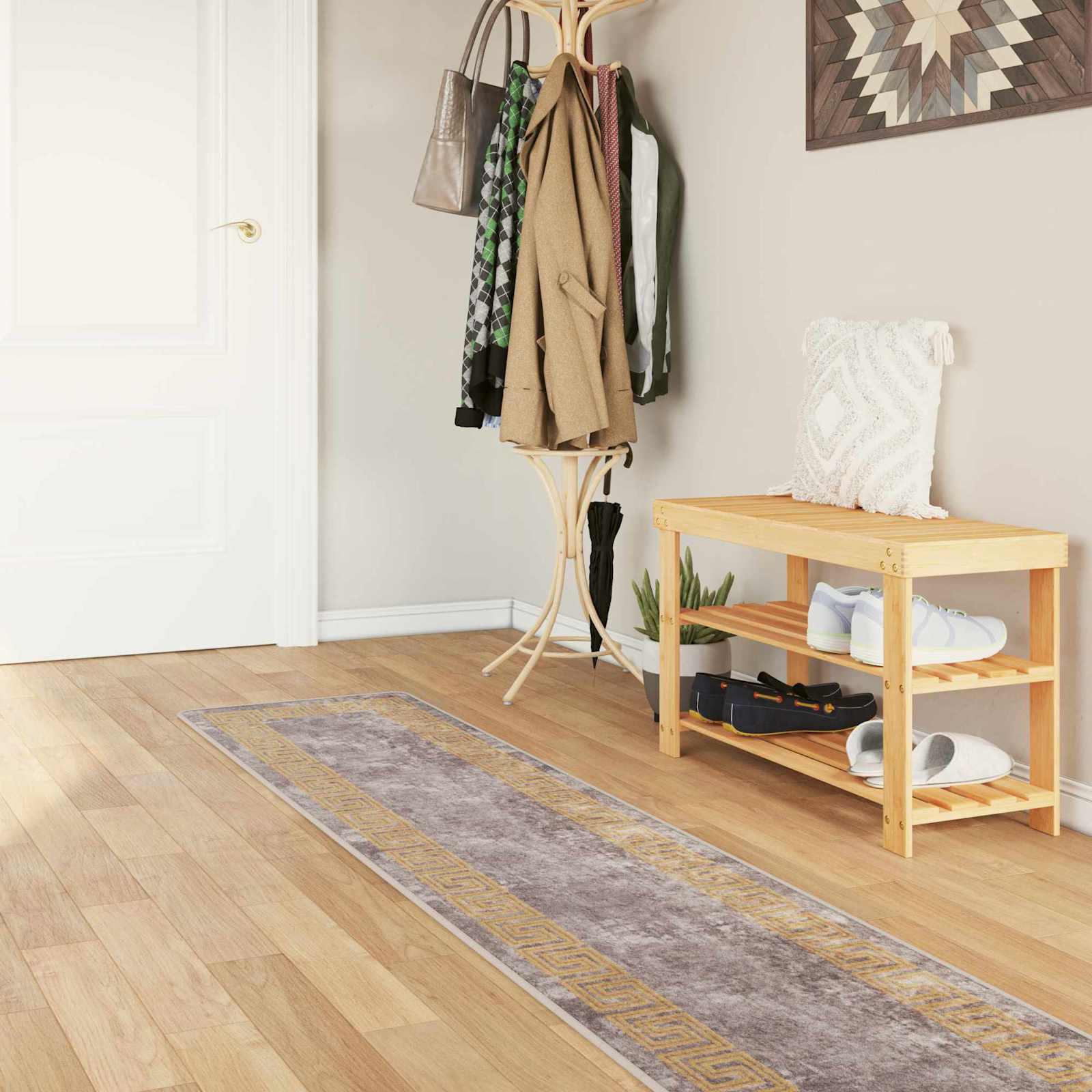 Tappeto Antiscivolo MARSA Grigio 50 x 250 cm Poliestere e PVC