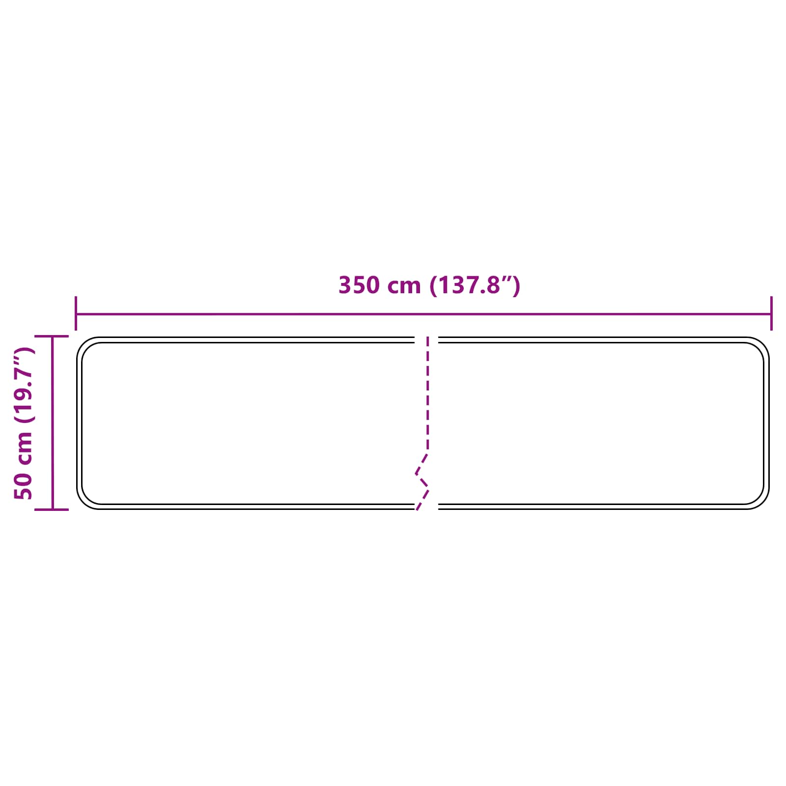 Tappeto Antiscivolo MARSA Grigio 50 x 350 cm Poliestere e PVC
