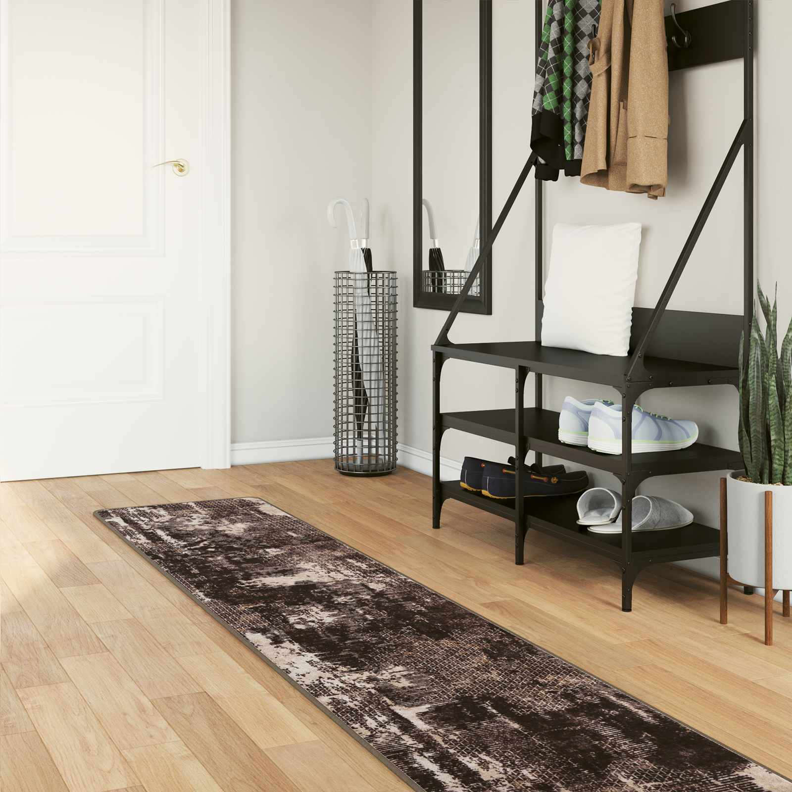 Tappeto Antiscivolo MARSA Nero 50 x 400 cm Poliestere e PVC