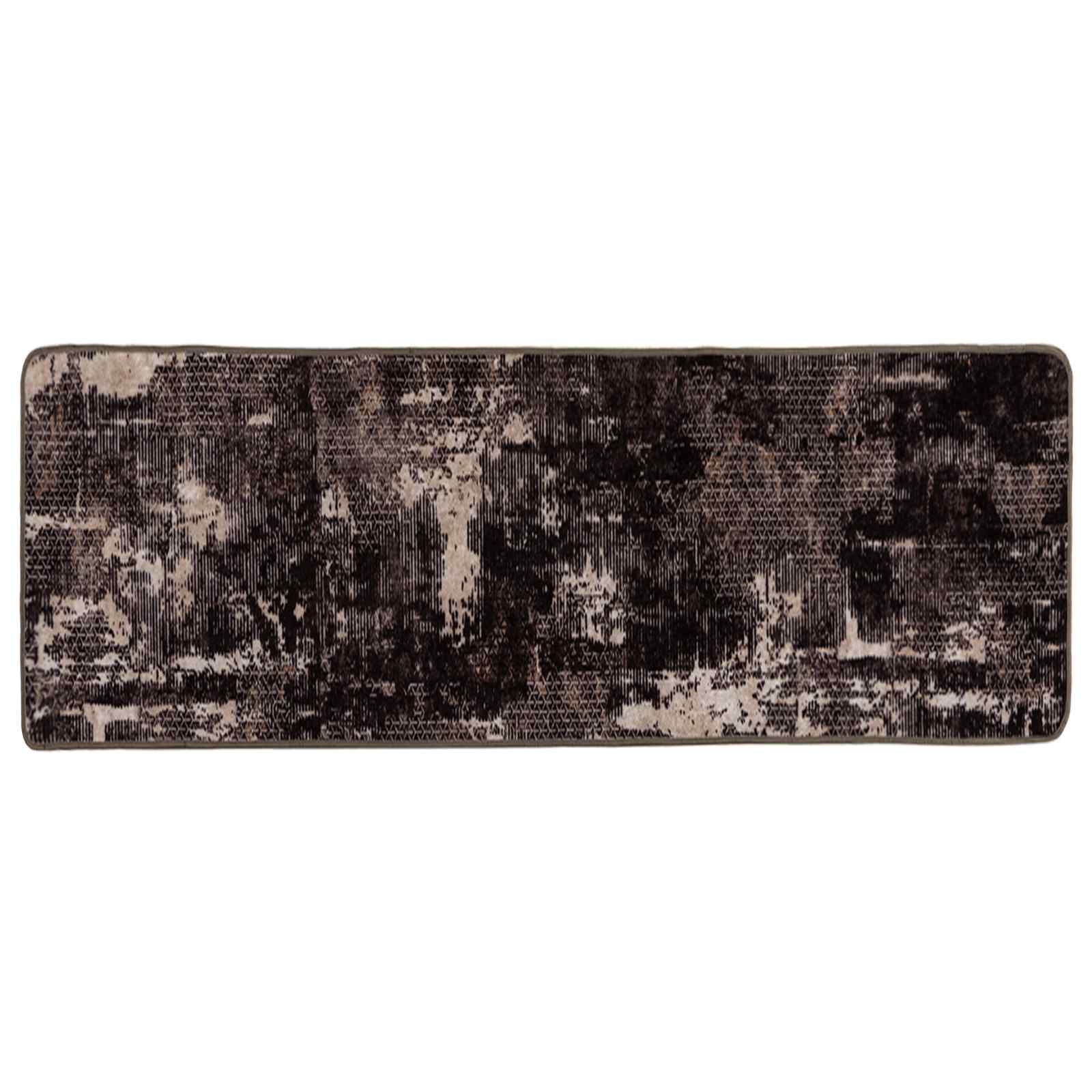 Tappeto Antiscivolo MARSA Nero 80 x 200 cm Poliestere e PVC