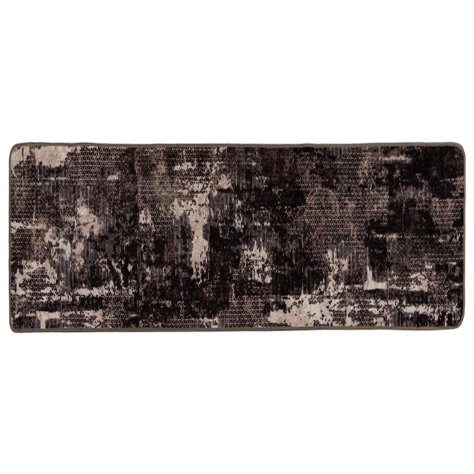 Tappeto Antiscivolo MARSA Nero 100 x 250 cm Poliestere e PVC