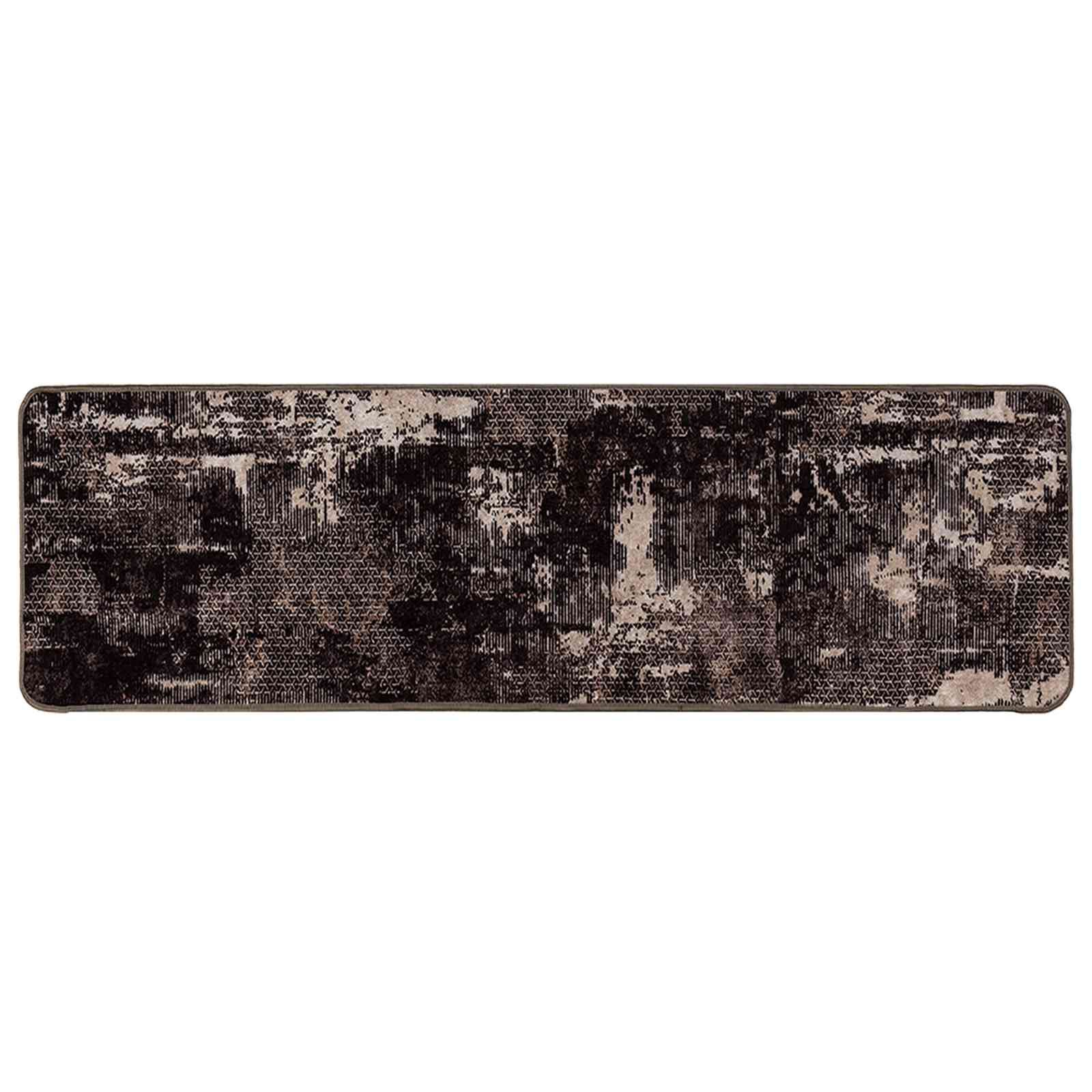 Tappeto Antiscivolo MARSA Nero 100 x 300 cm Poliestere e PVC