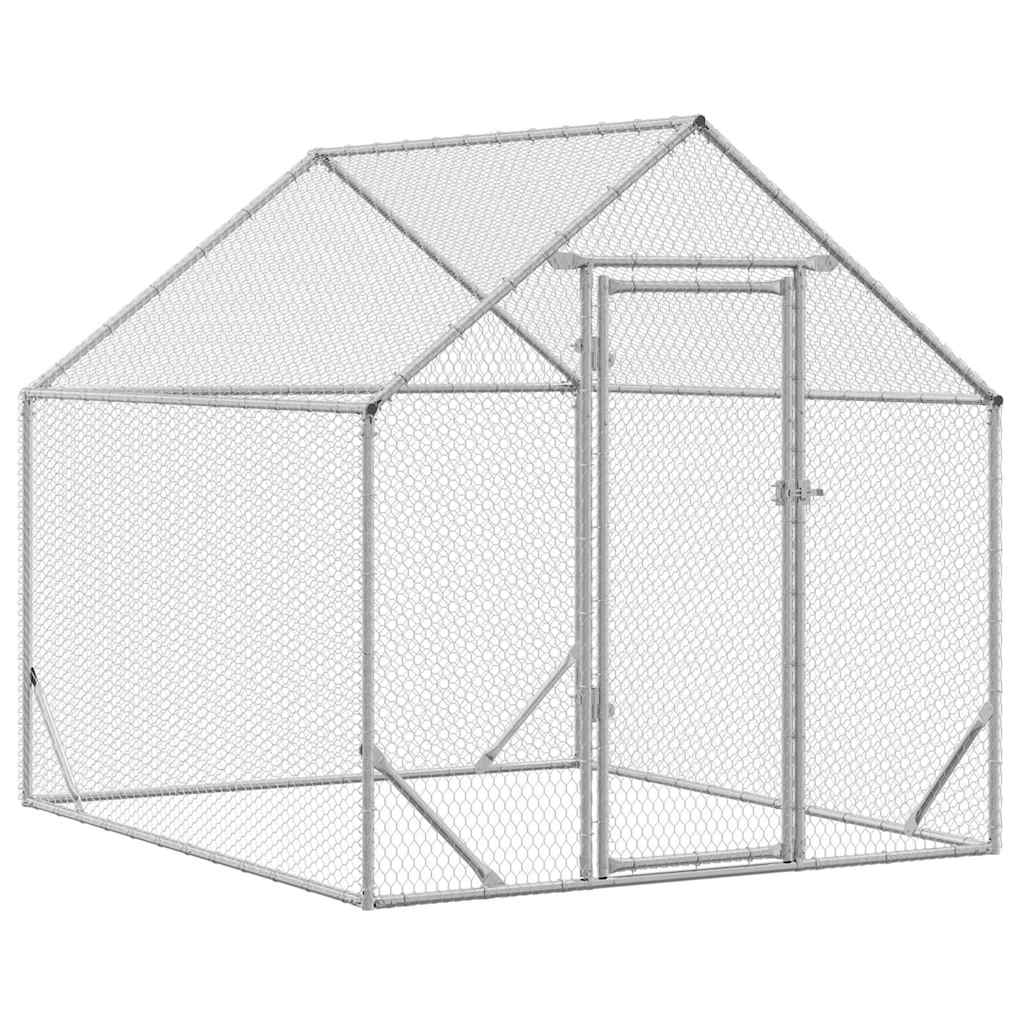 Gabbia per polli Argento 200 x 170 x 177 cm Acciaio zincato