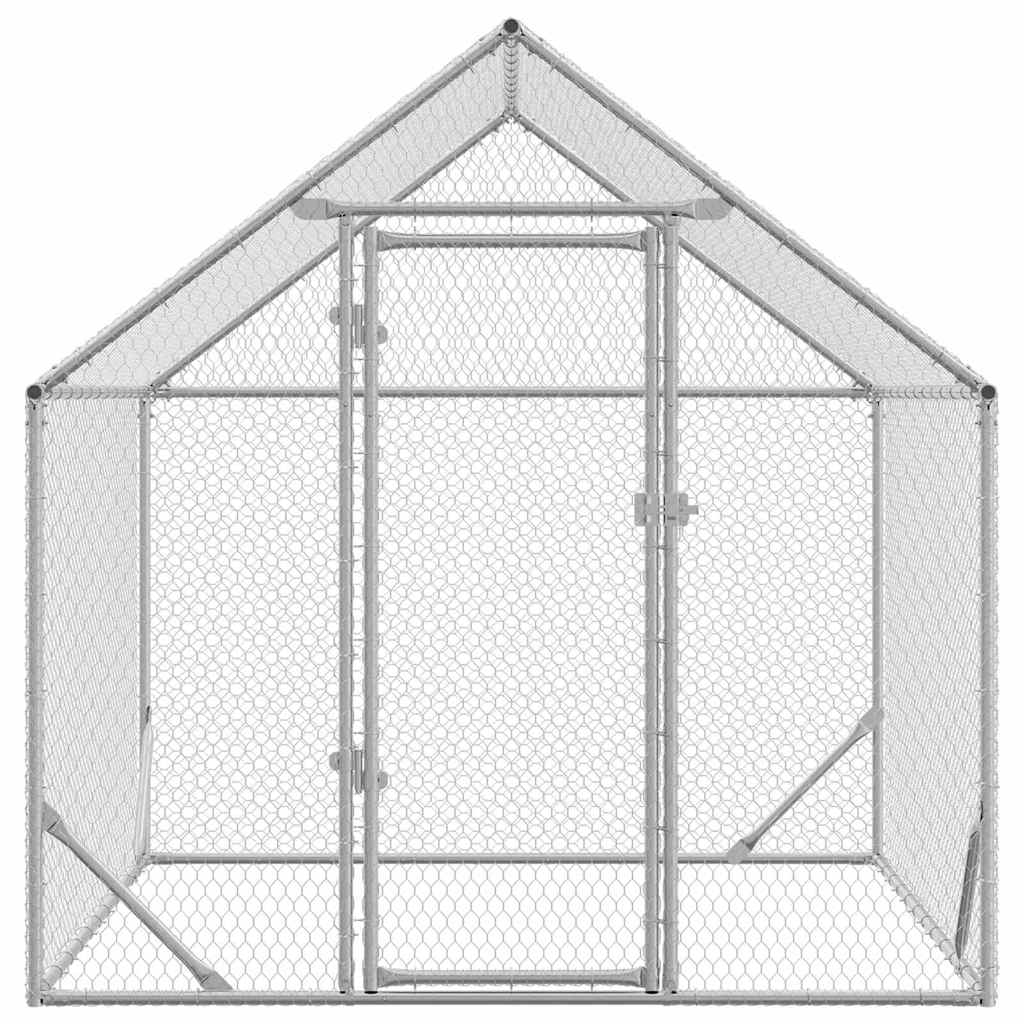 Gabbia per polli Argento 200 x 170 x 177 cm Acciaio zincato