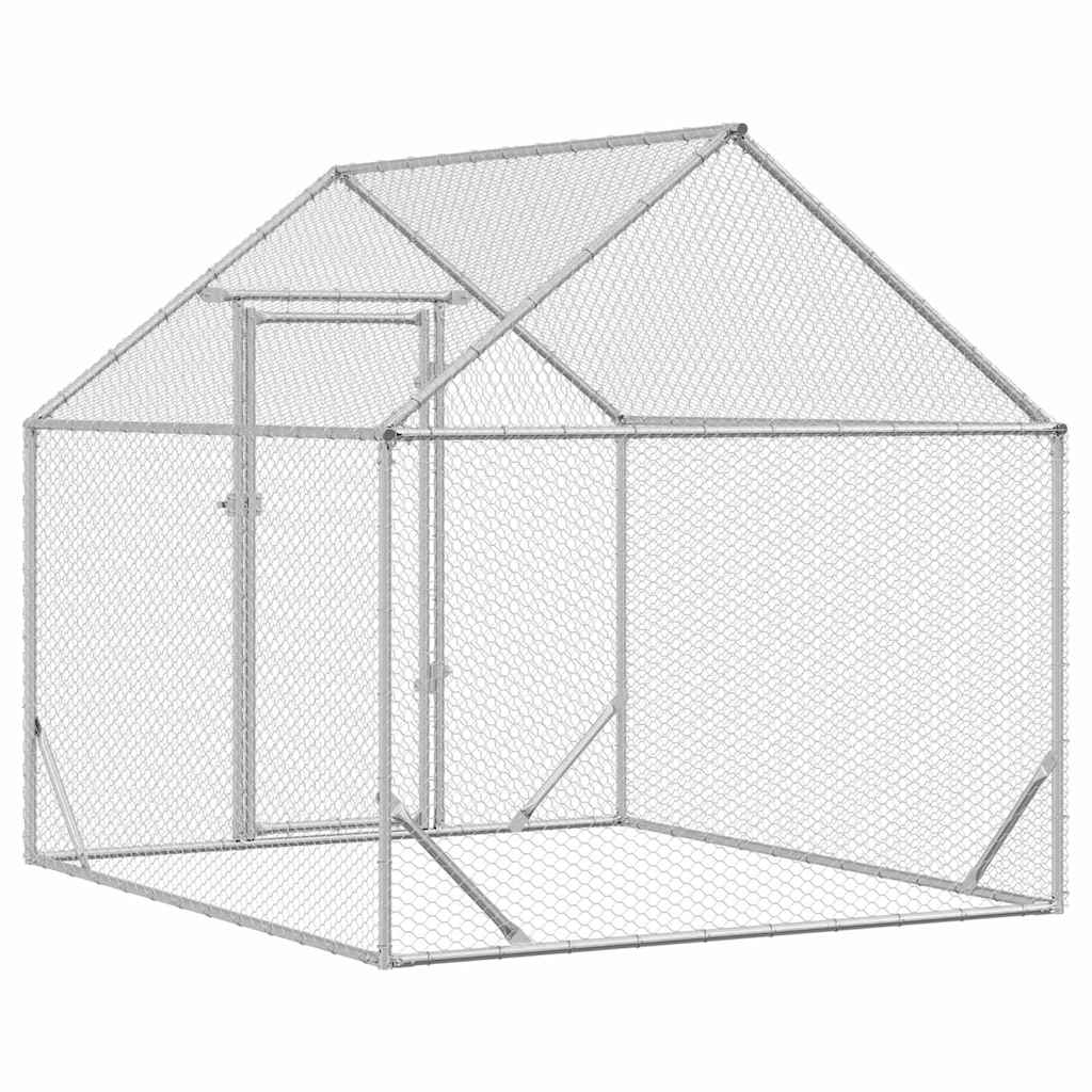 Gabbia per polli Argento 200 x 170 x 177 cm Acciaio zincato