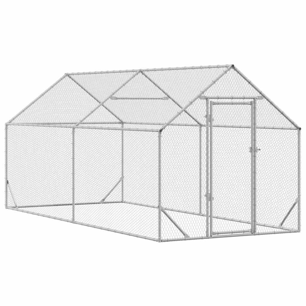 Gabbia per polli Argento 400 x 170 x 177 cm Acciaio zincato