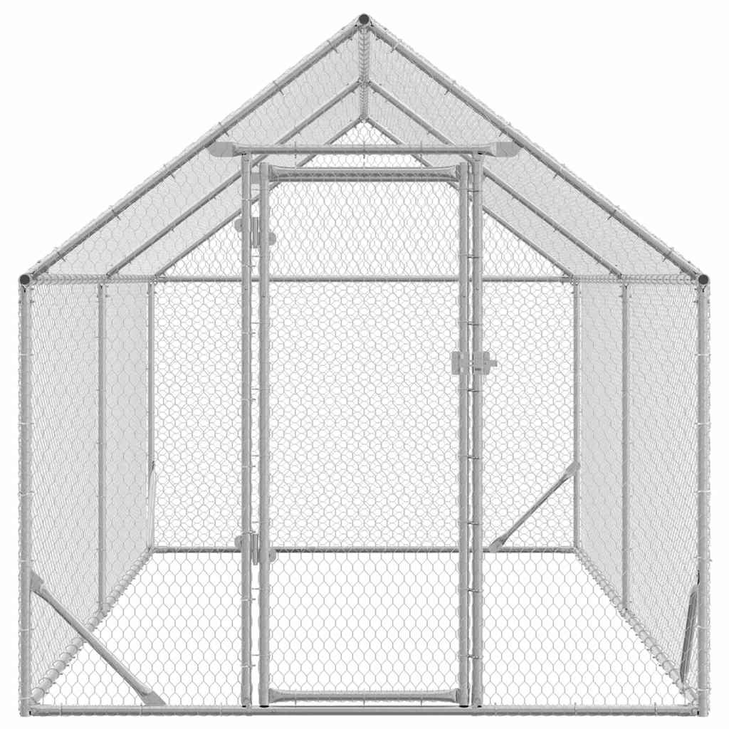 Gabbia per polli Argento 400 x 170 x 177 cm Acciaio zincato
