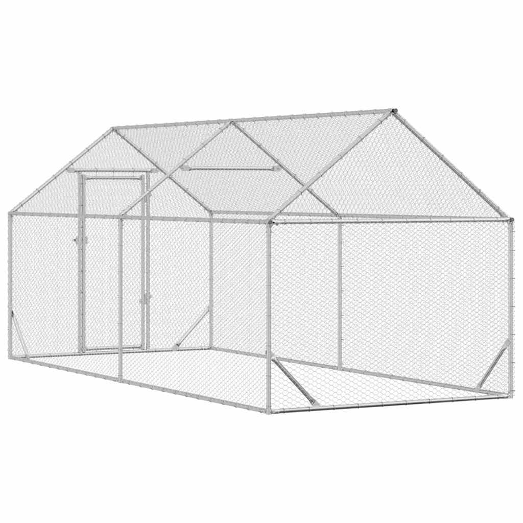 Gabbia per polli Argento 400 x 170 x 177 cm Acciaio zincato
