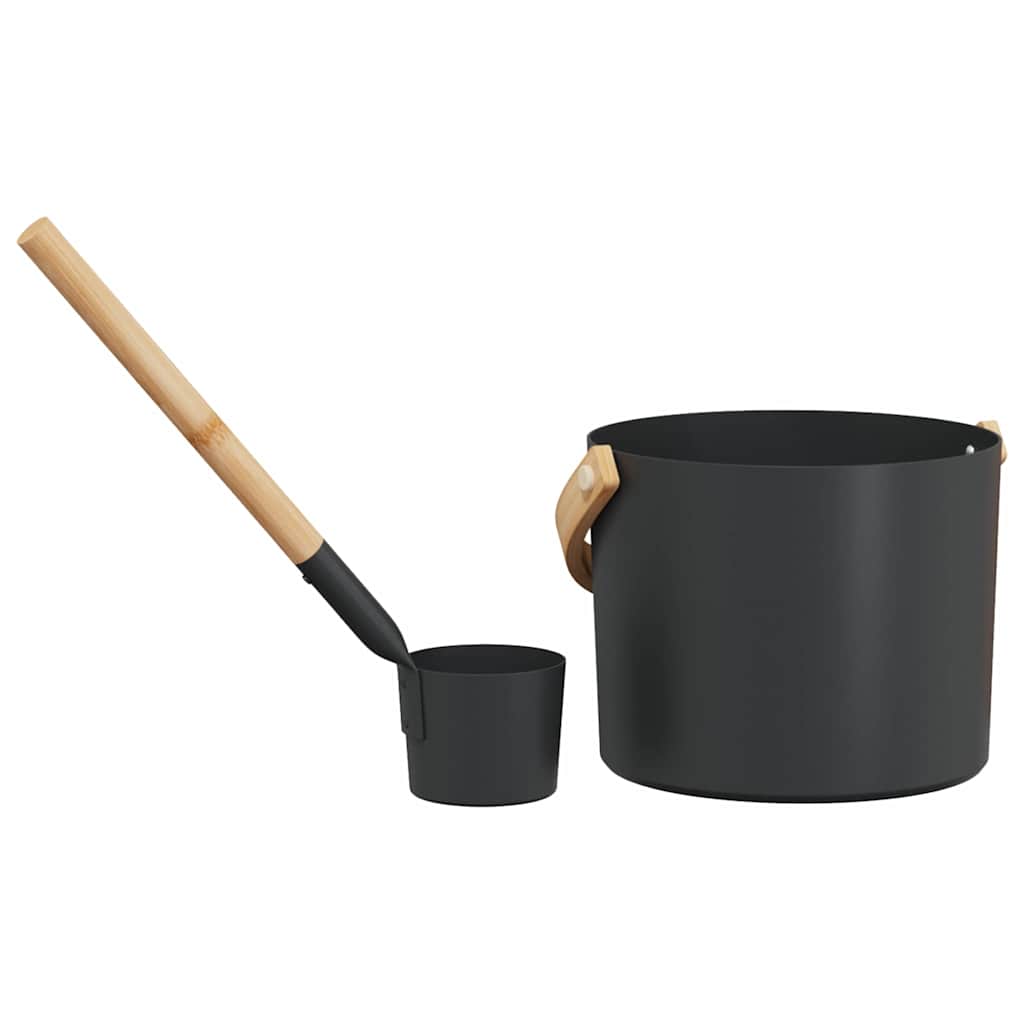 Set di Accessori per Sauna 2 pz Nero