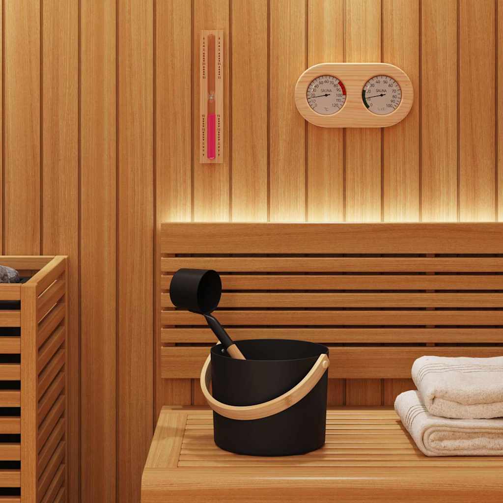 Set di Accessori per Sauna 4 pz Nero