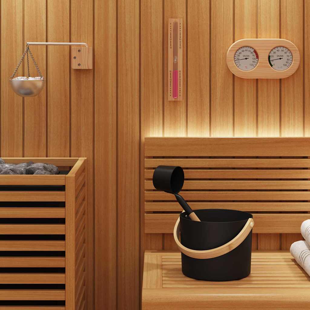 Set di Accessori per Sauna 5 pz Nero