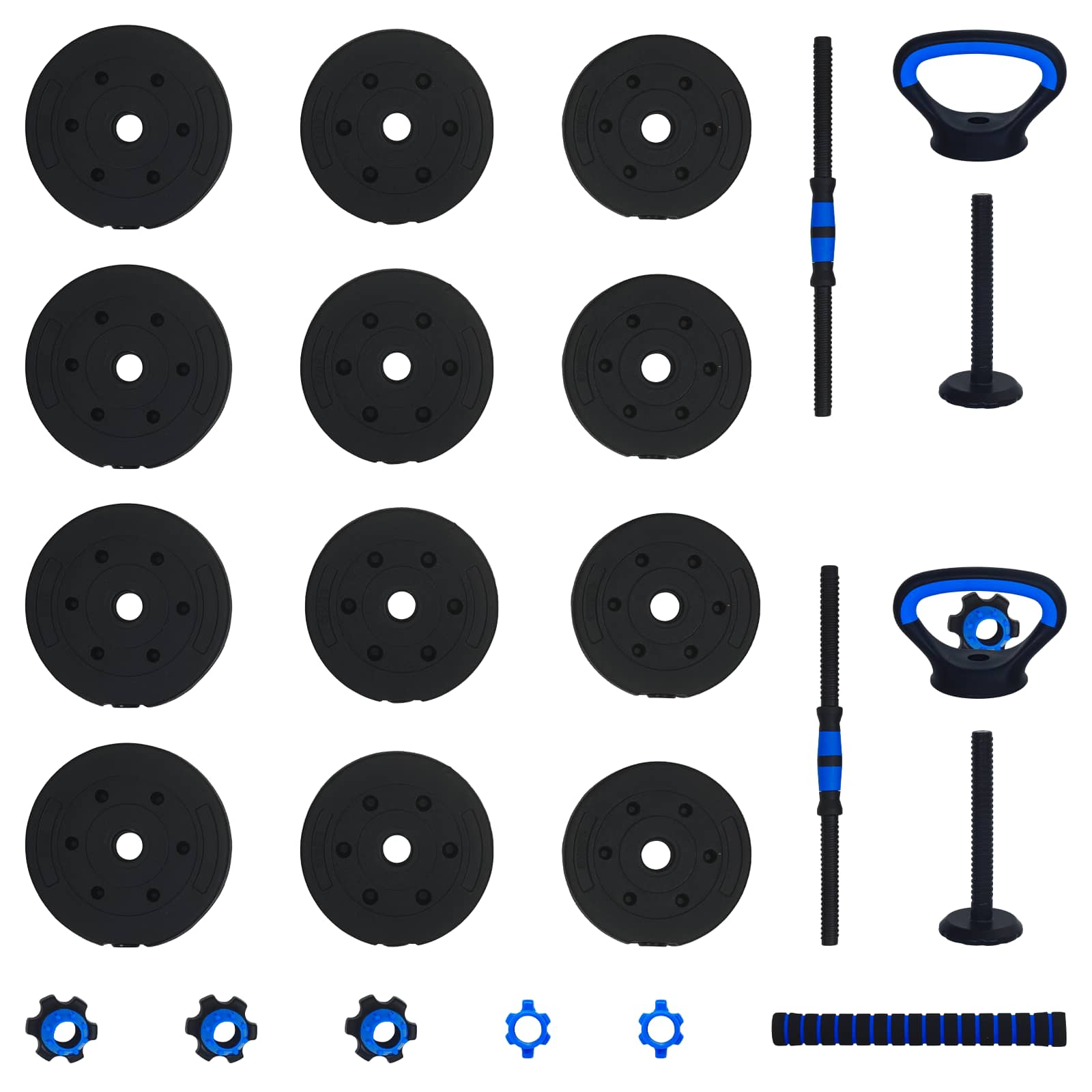 Set di manubri 4-in-1 20 kg Nero e Blu