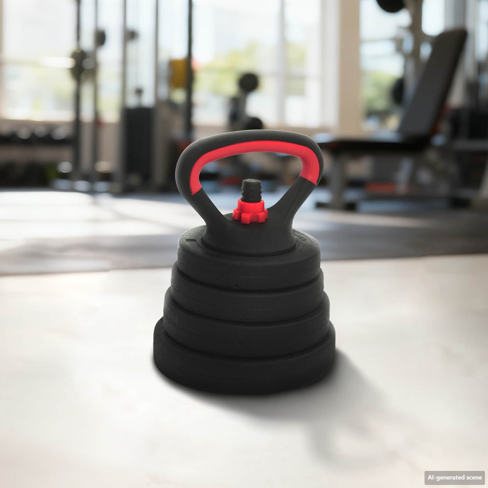 Set di manubri 4-in-1 30 kg Nero e Rosso