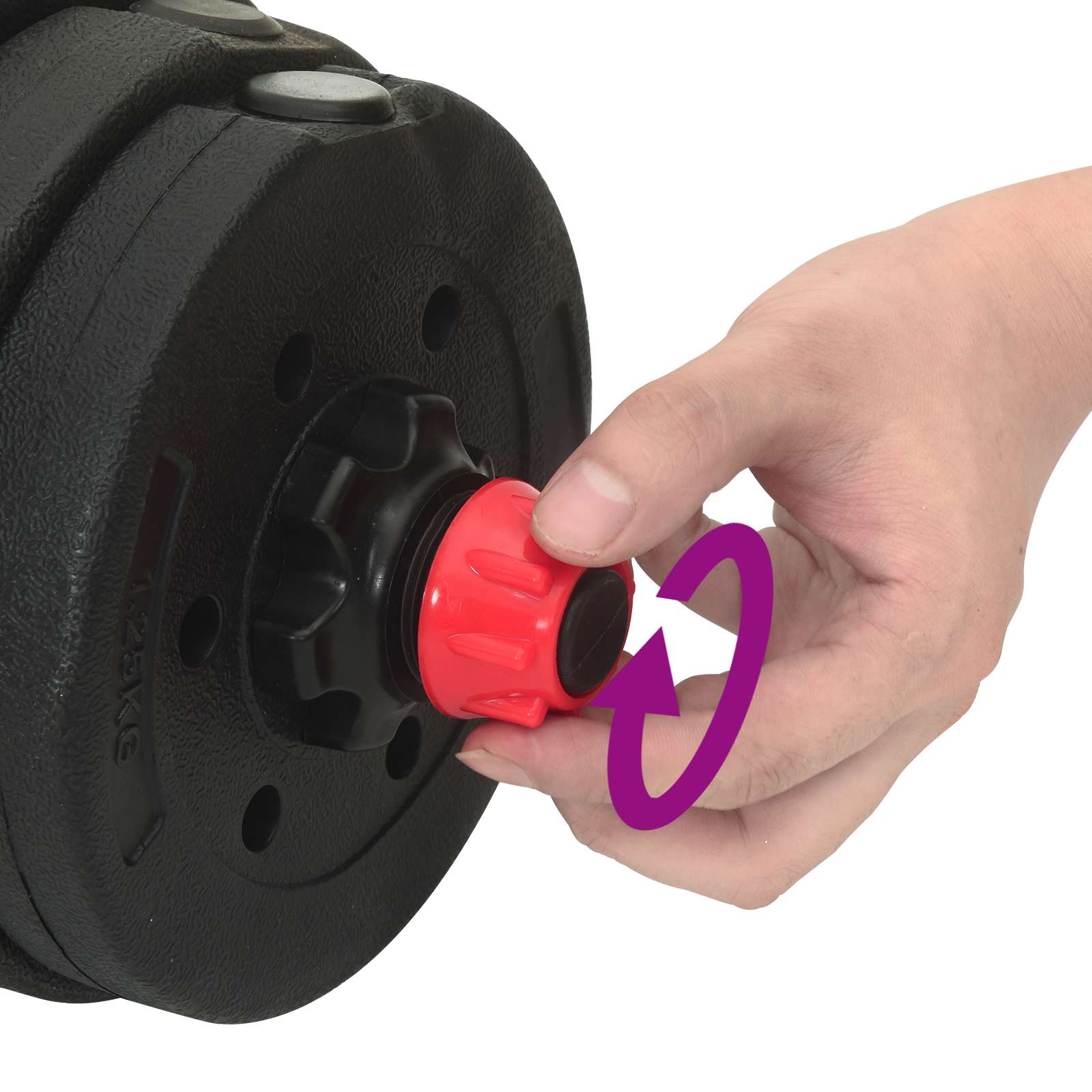 Set di manubri 4-in-1 30 kg Nero e Rosso