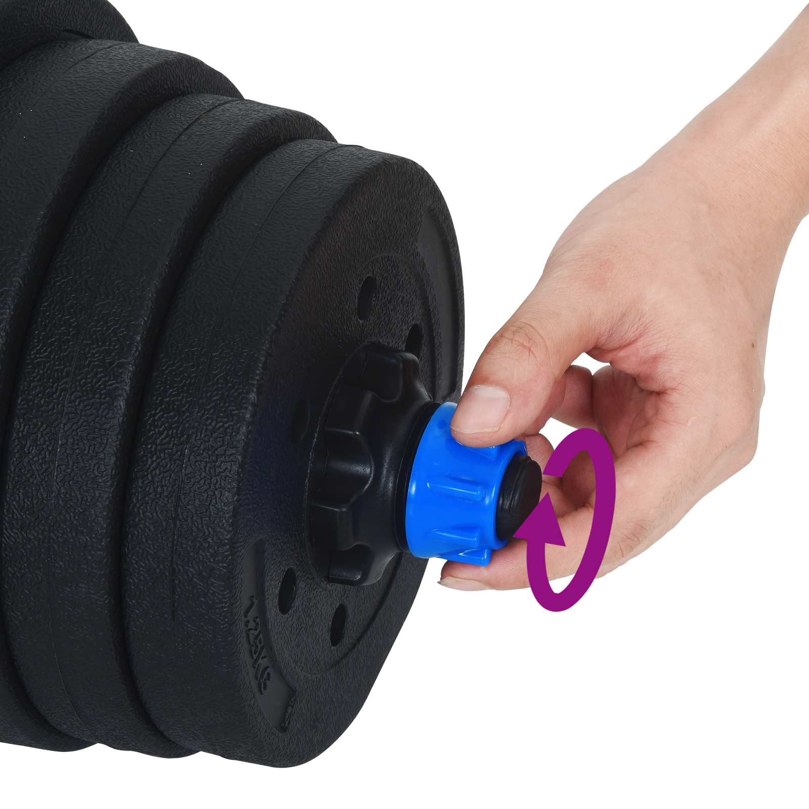 Set di manubri 4-in-1 30 kg Nero e Blu