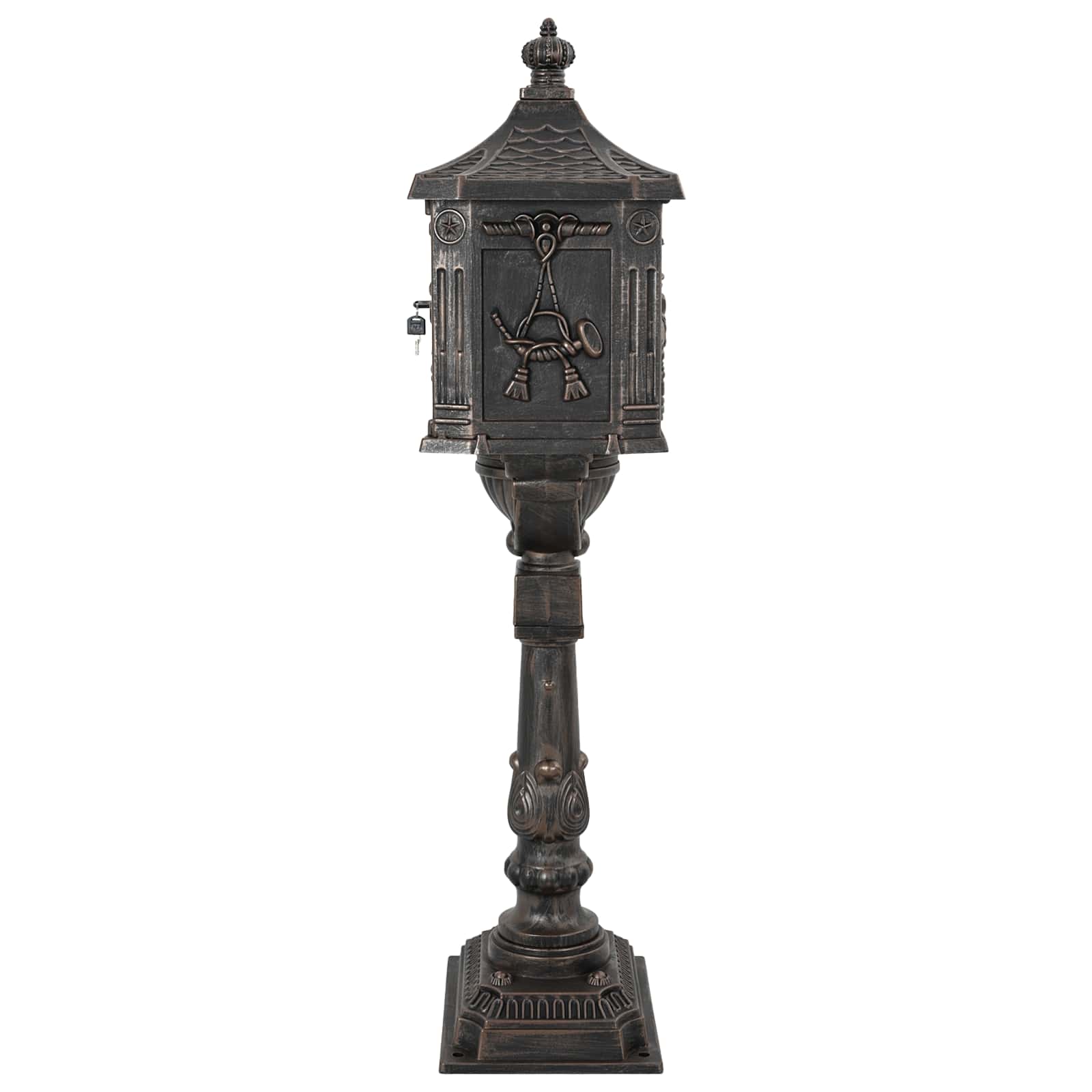 Cassetta Postale Verticale Bronzo 42,5 x 29,5 x 117 cm