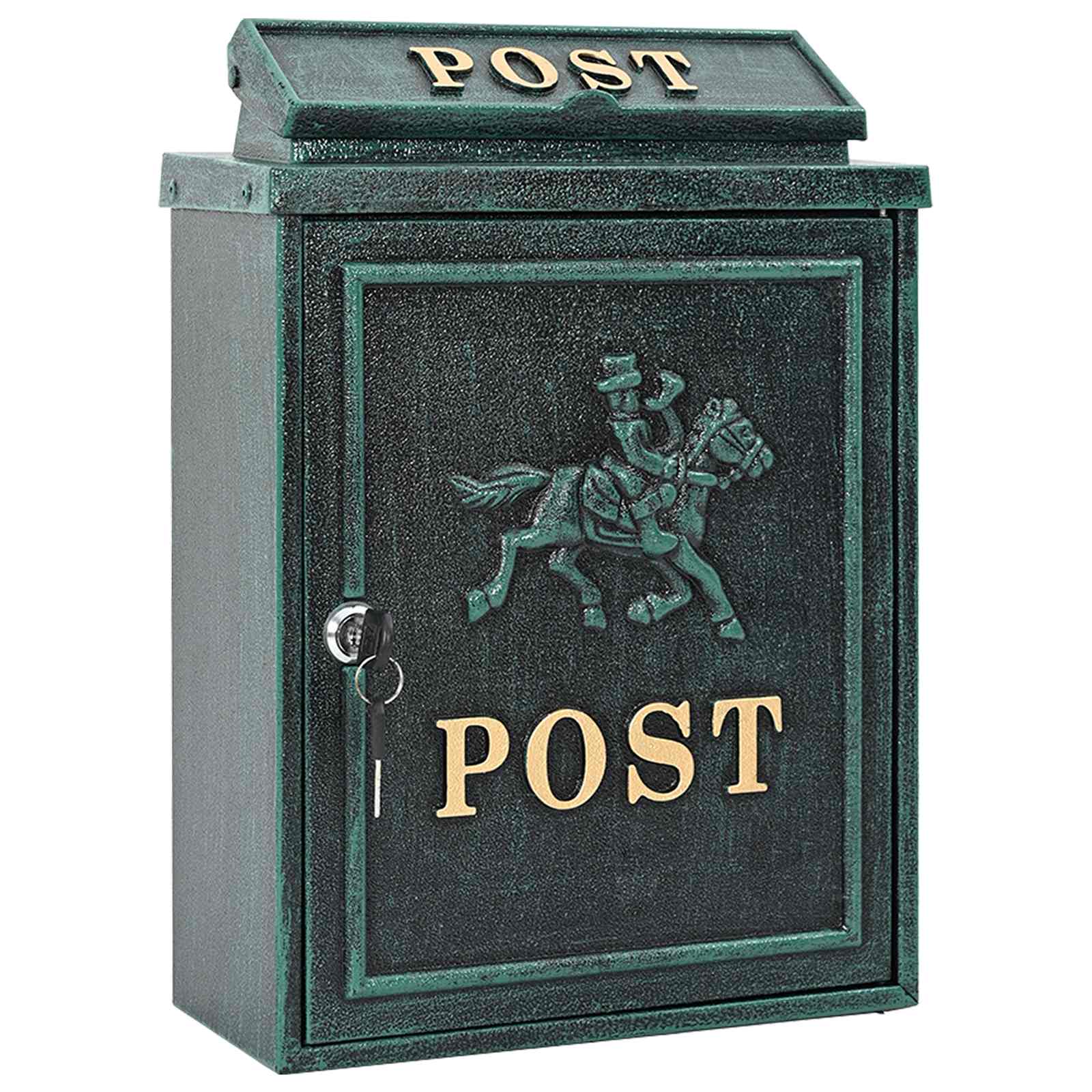 Cassetta Postale da Muro con porta Verde 29 x 13 x 41 cm