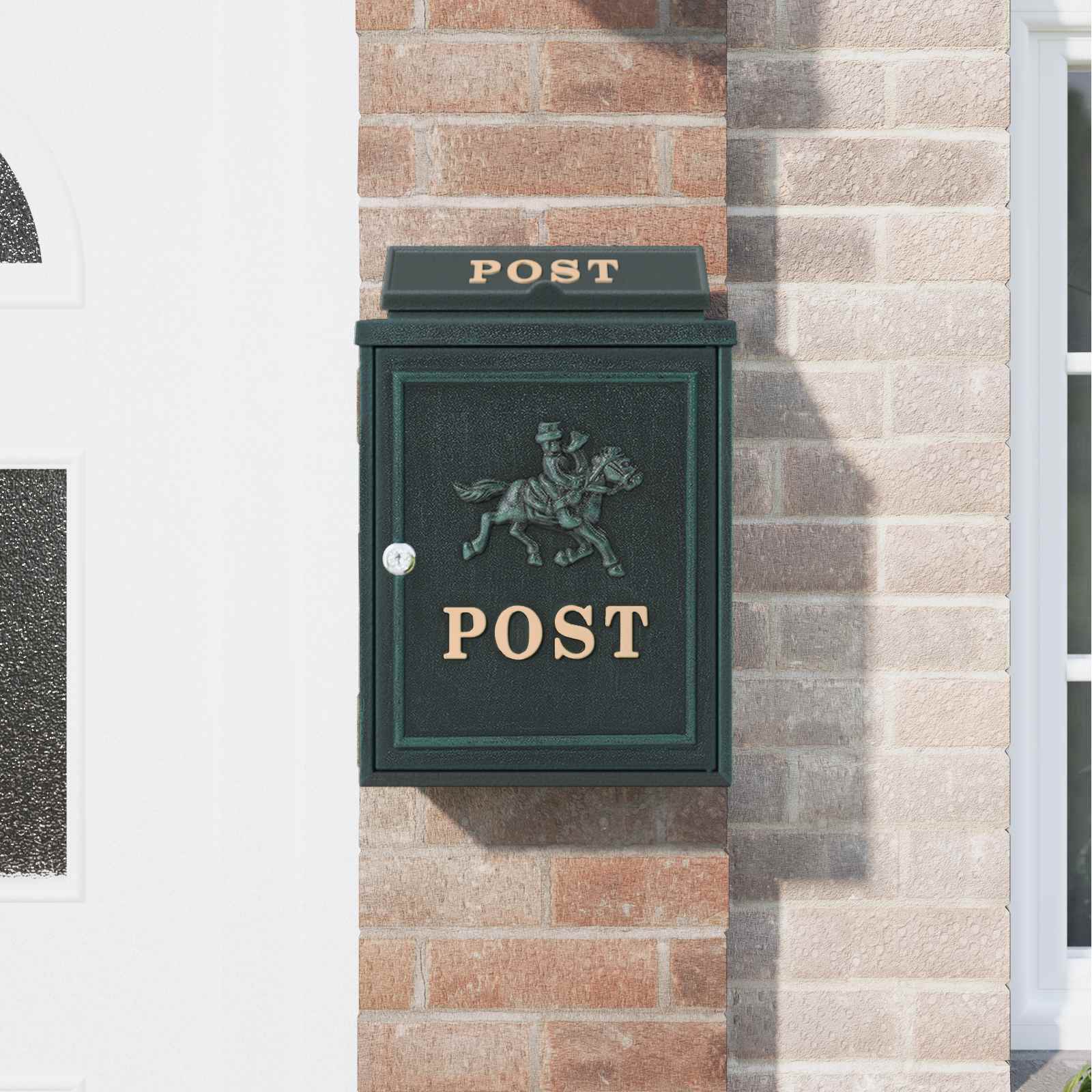 Cassetta Postale da Muro con porta Verde 29 x 13 x 41 cm
