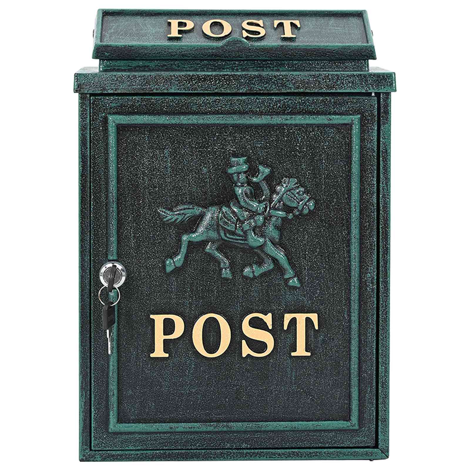 Cassetta Postale da Muro con porta Verde 29 x 13 x 41 cm