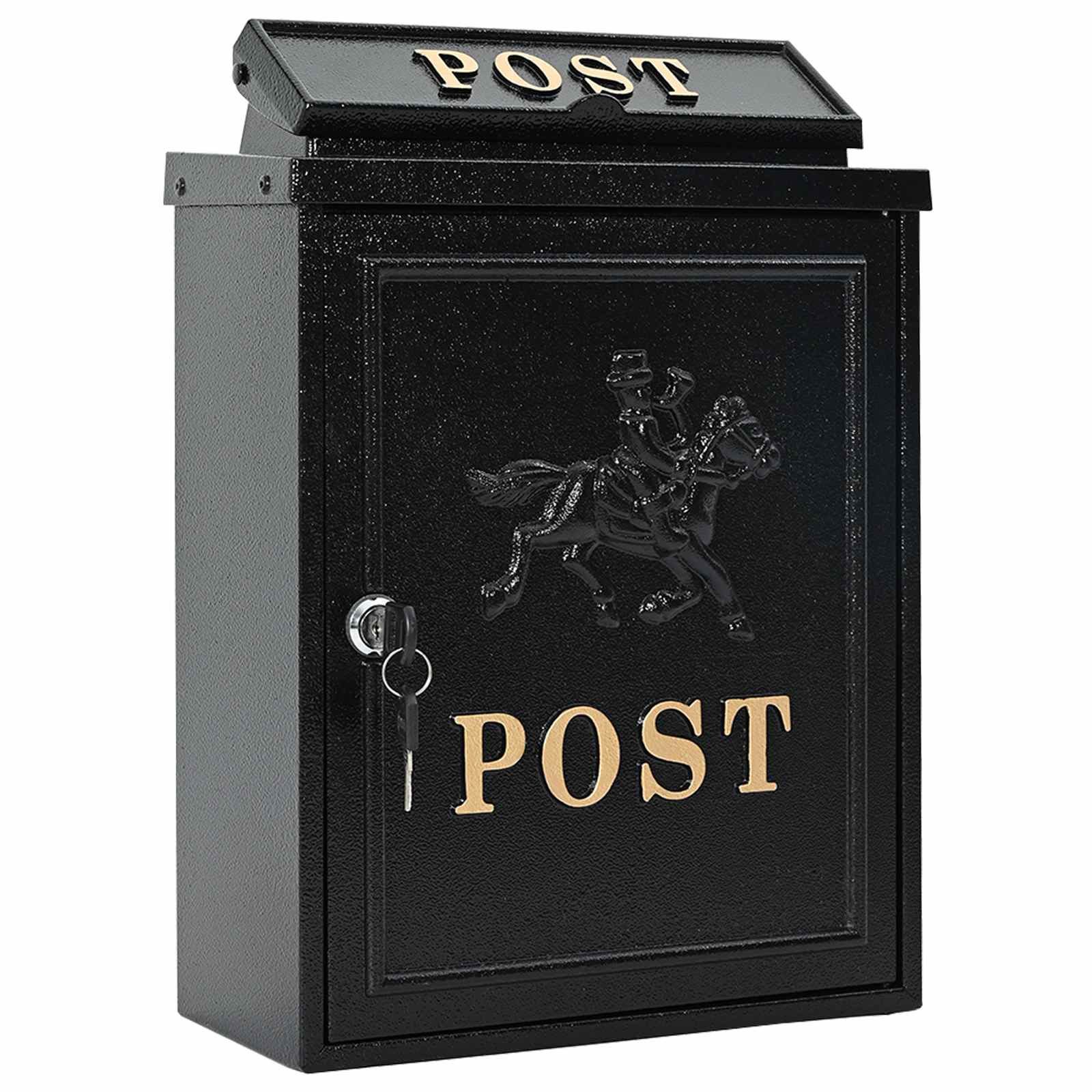 Cassetta Postale da Muro con archiviazione Nero 29 x 13 x 41 cm