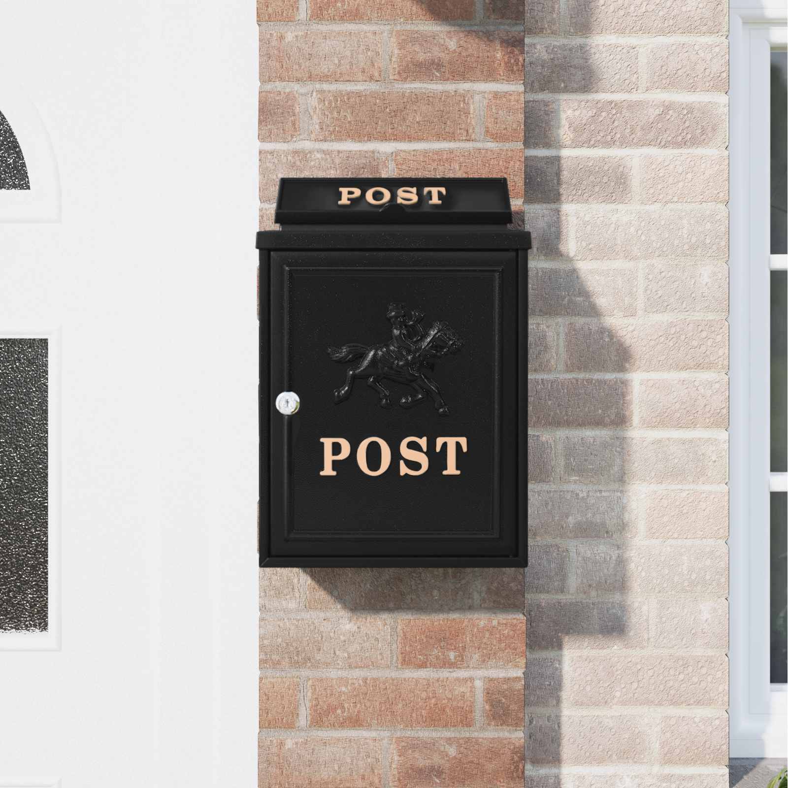 Cassetta Postale da Muro con archiviazione Nero 29 x 13 x 41 cm