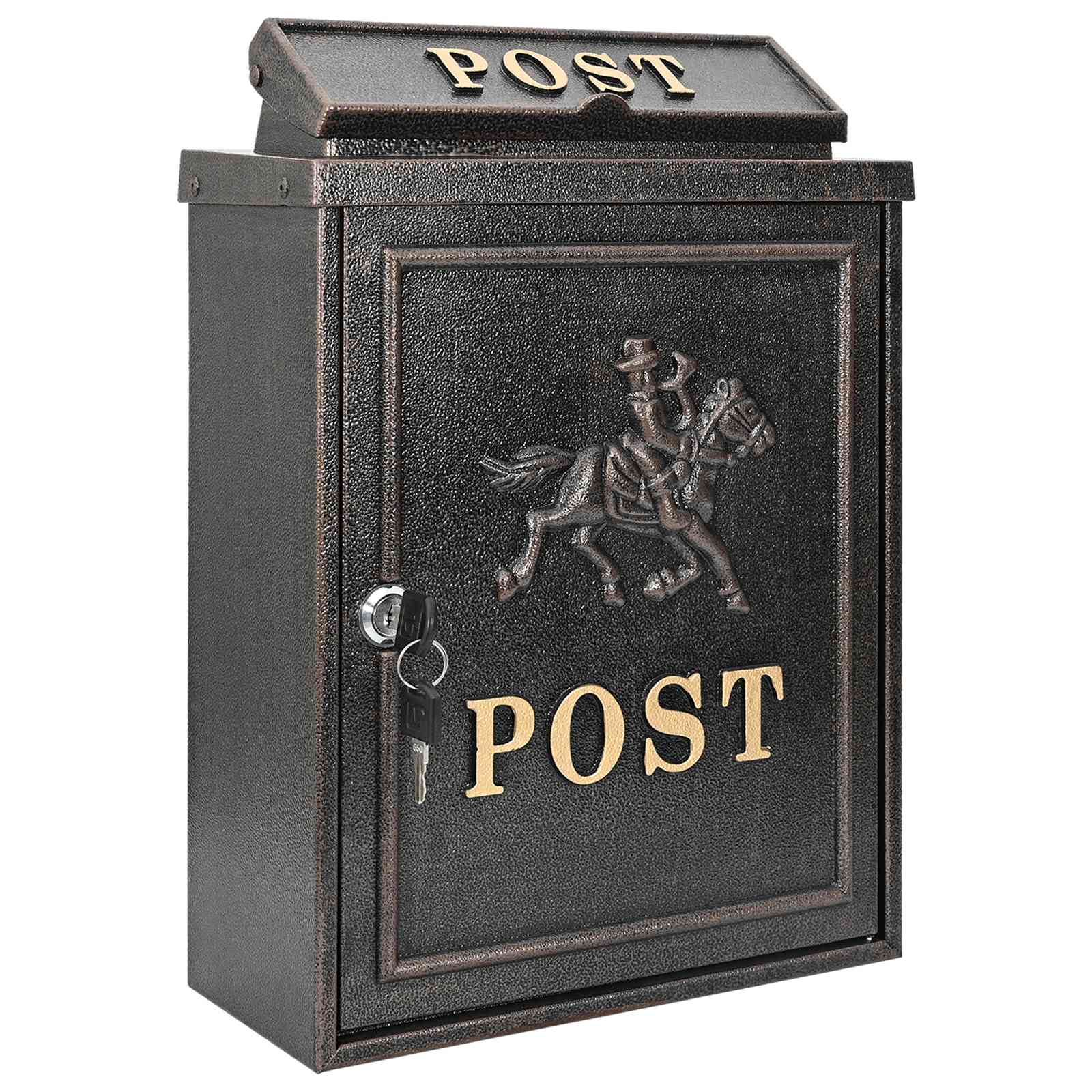 Cassetta Postale da Muro con porta Bronzo 29 x 13 x 41 cm