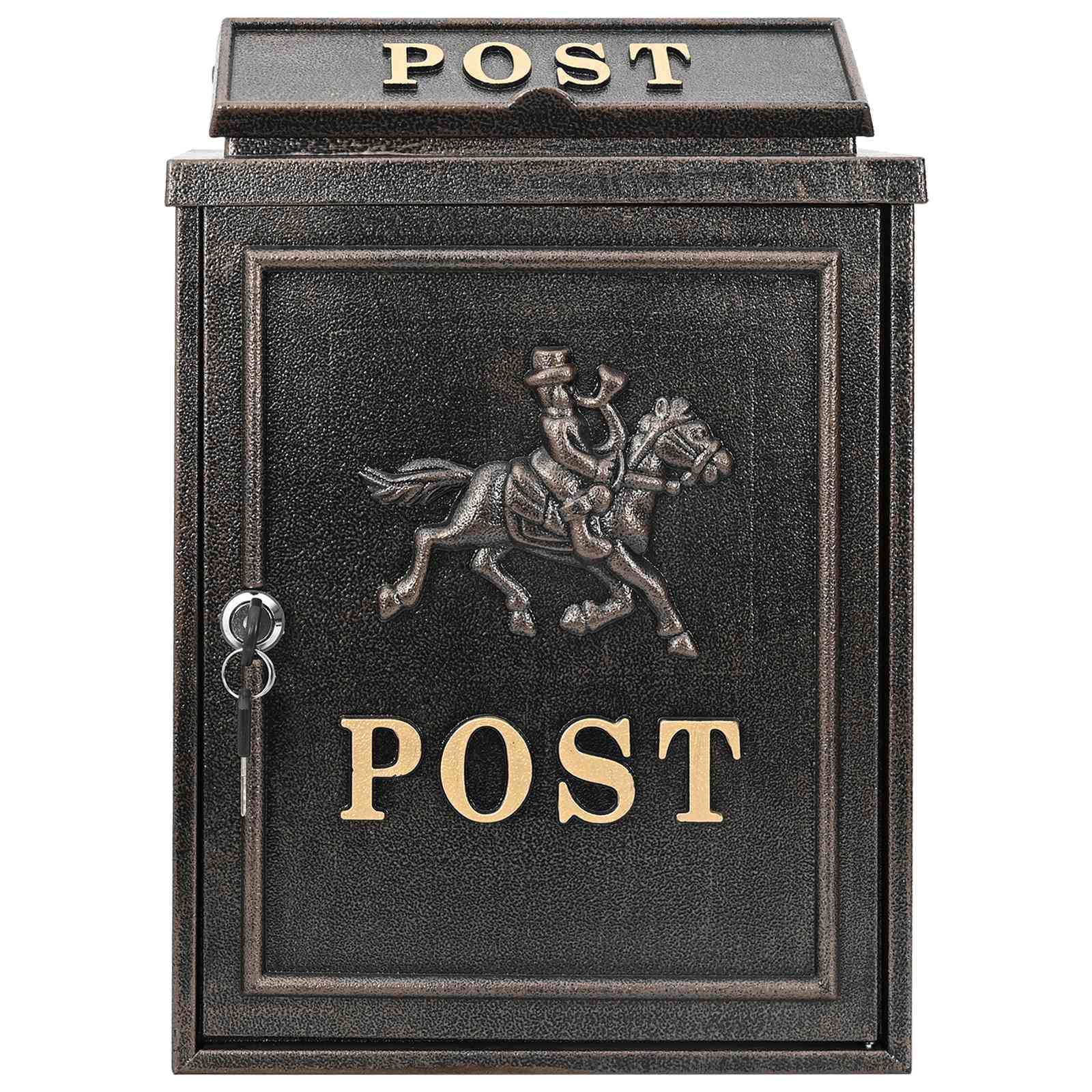 Cassetta Postale da Muro con porta Bronzo 29 x 13 x 41 cm