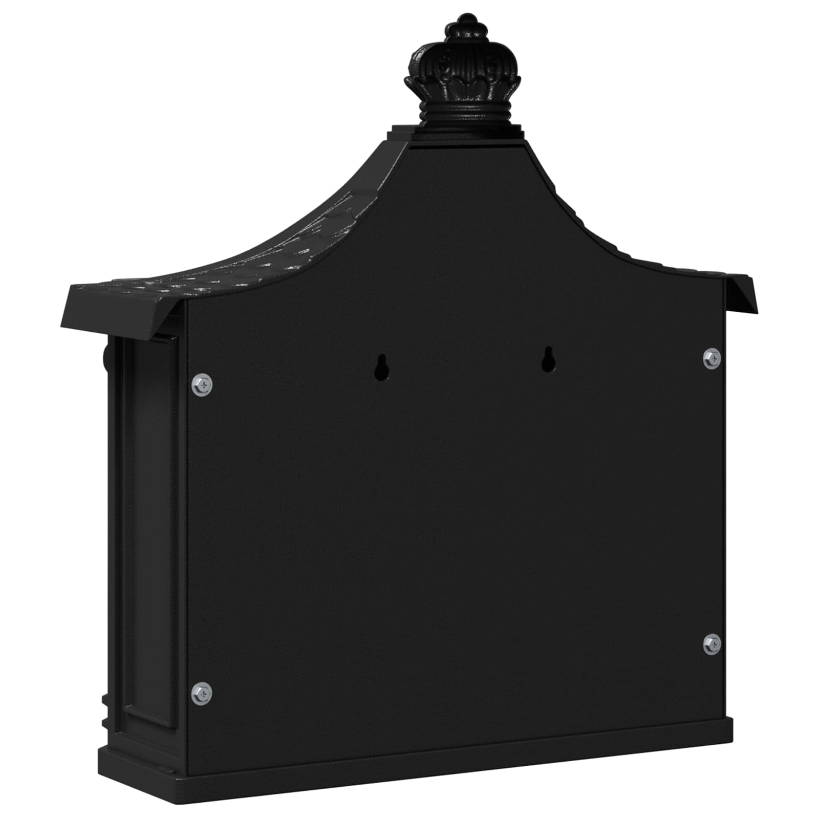 Cassetta Postale da Muro con porta Nero 40,5 x 16 x 45 cm