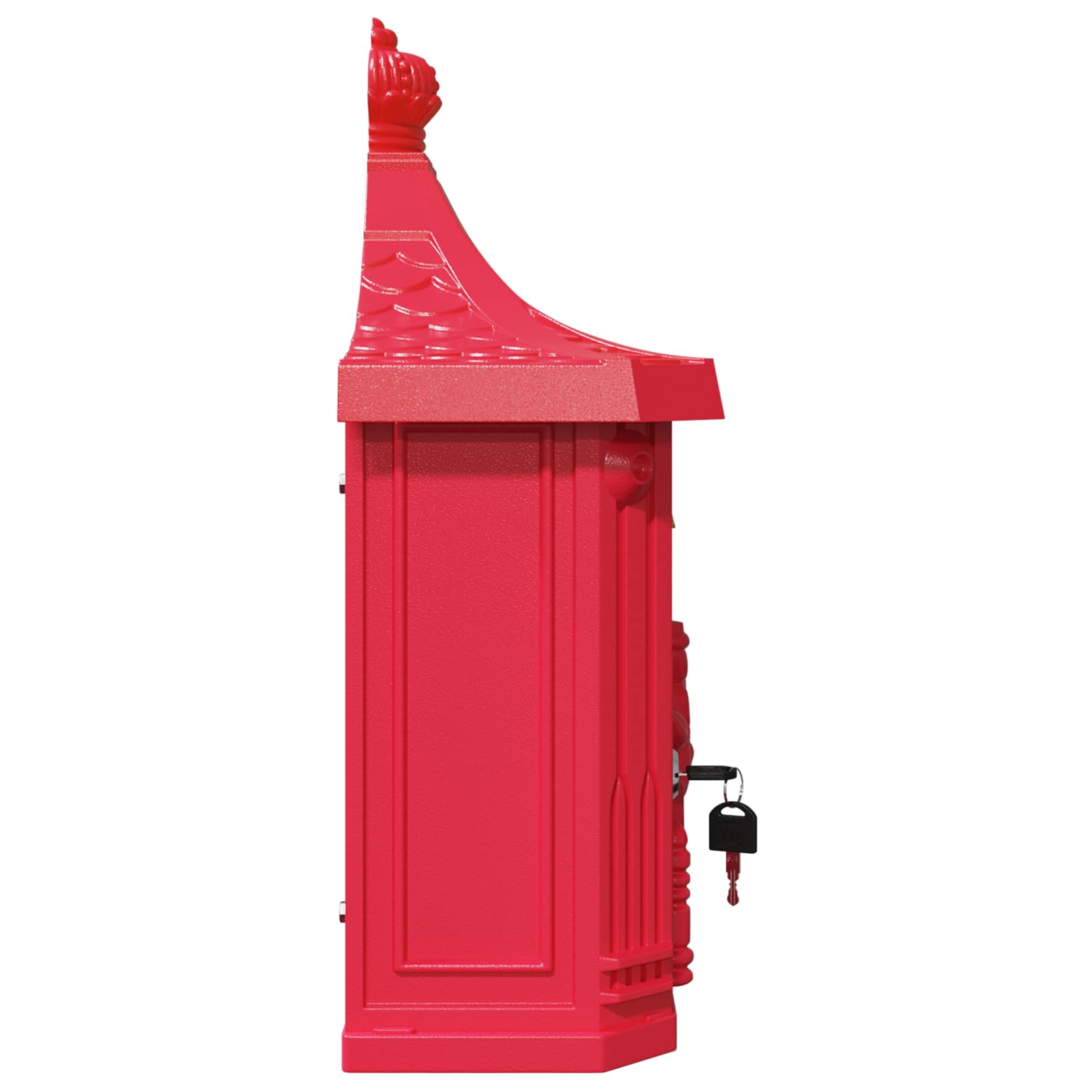 Cassetta Postale da Muro con porta Rosso 40,5 x 16 x 45 cm