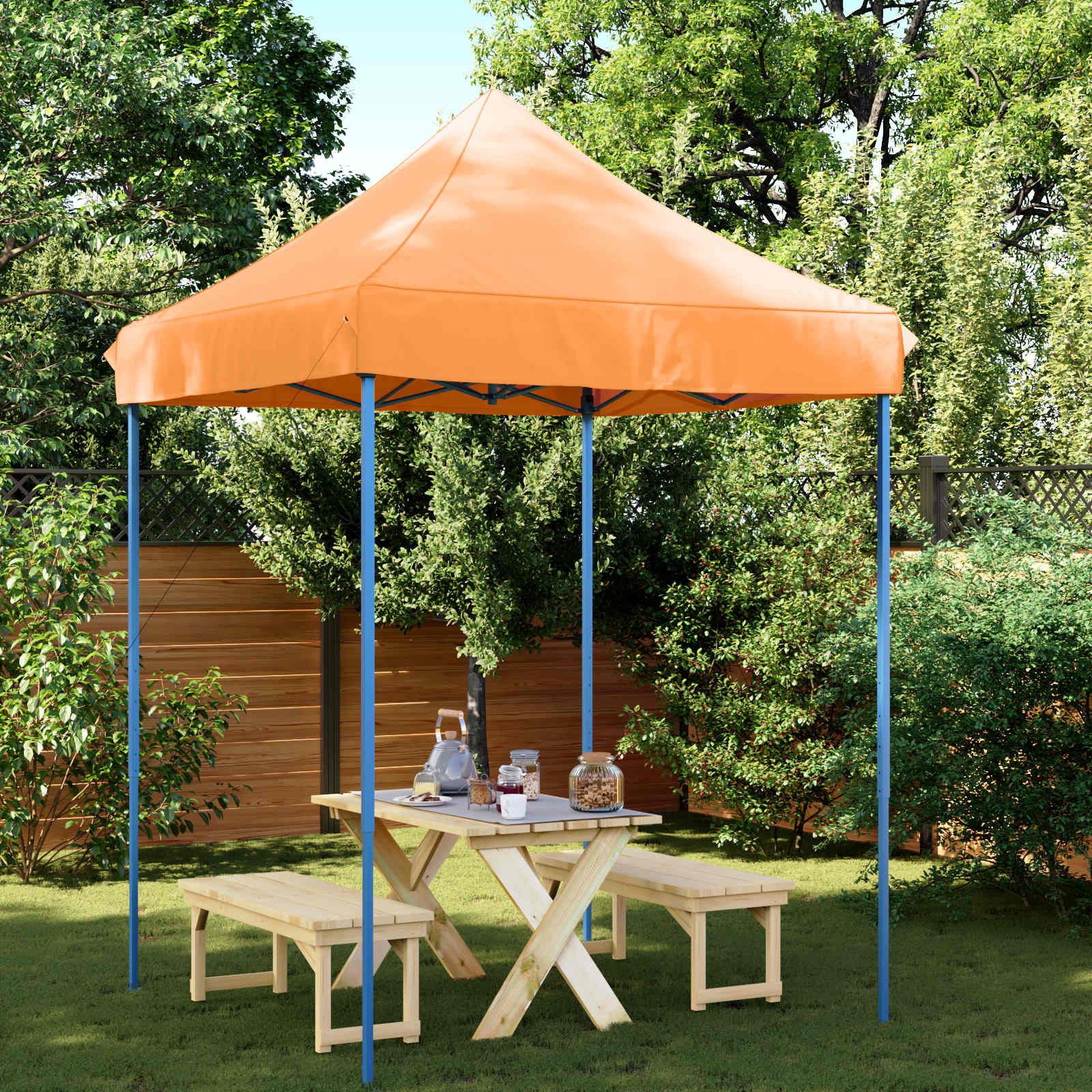 Tenda Party 200 x 200 x 306 cm Arancione Tessuto Oxford